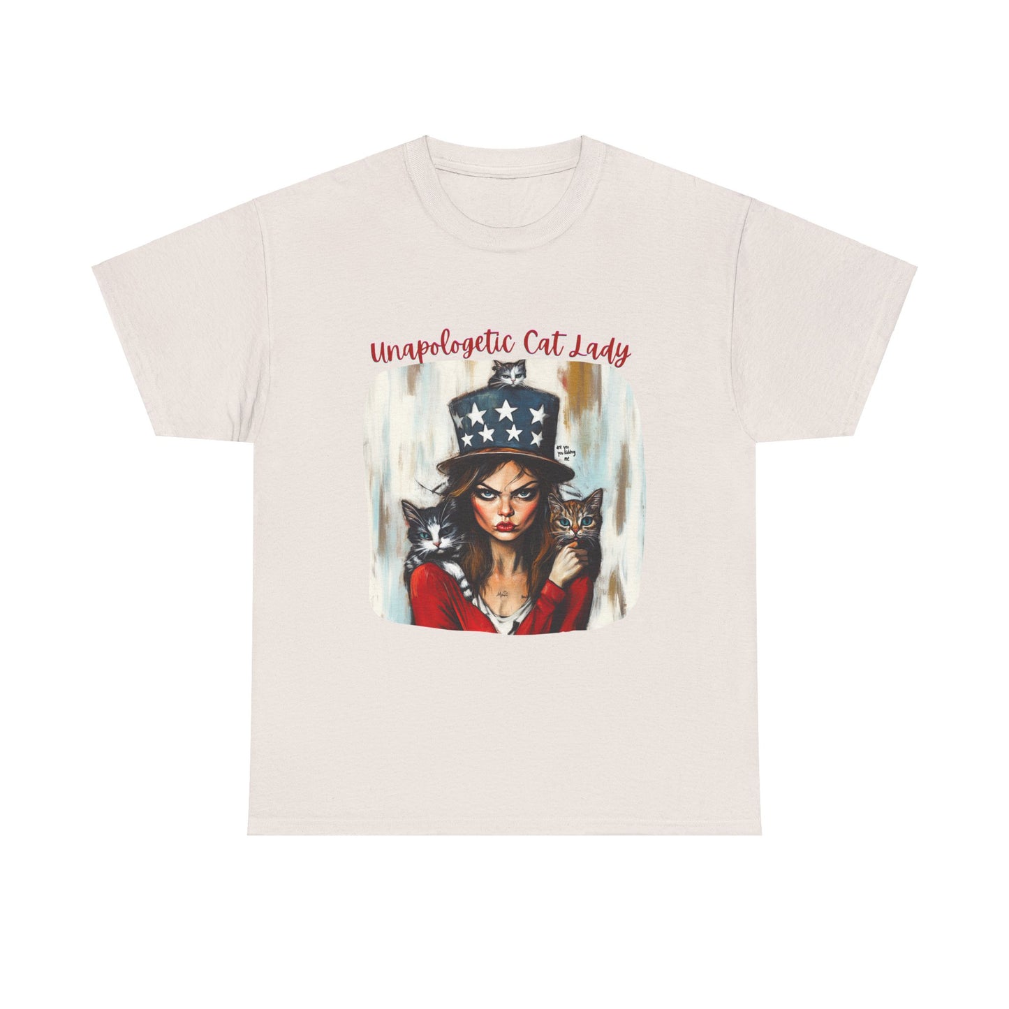 Childless Cat Lady Shirt - "Unapologetic Cat Lady" - , Say NO to Ignorance - Unisex Heavy Cotton Tee