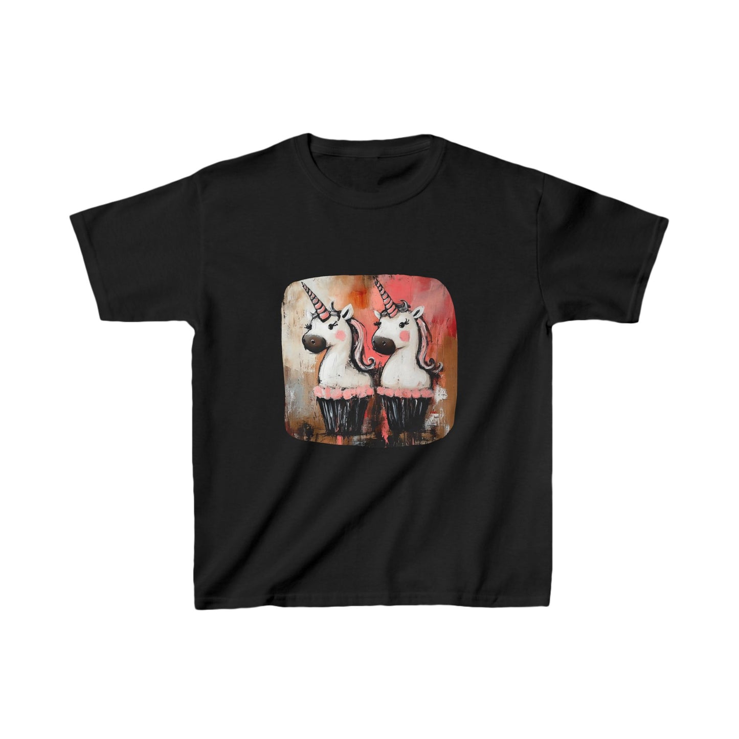 Kids Unicorn Cupcake Graphic Tee- Kids Graphic Tee - Pink Unicorn Design for Young Adventurers