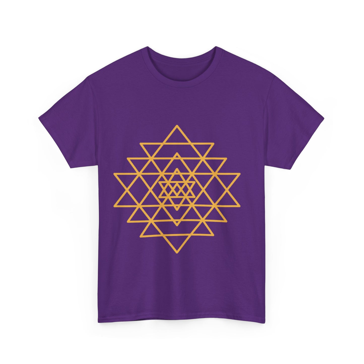 Sacred Geometry Sri Yantra, Shree Yantra, Shri Chakra Nava Chakra Shirt - Graphic Tee - Yoga, Zen, Hindu Gifts Unisex Heavy Cotton Graphic Tee T-Shirt