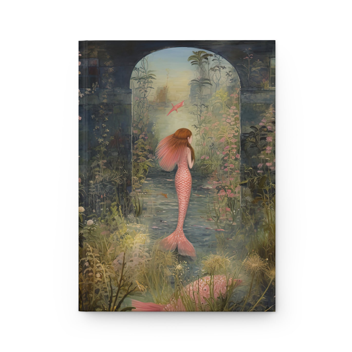Pink Mermaid Journal, Diary, Notebook, Blank Book, Fantasy Journal, Gift Hardcover Journal Matte Notebook, Kids, Magical, Fantasy Book