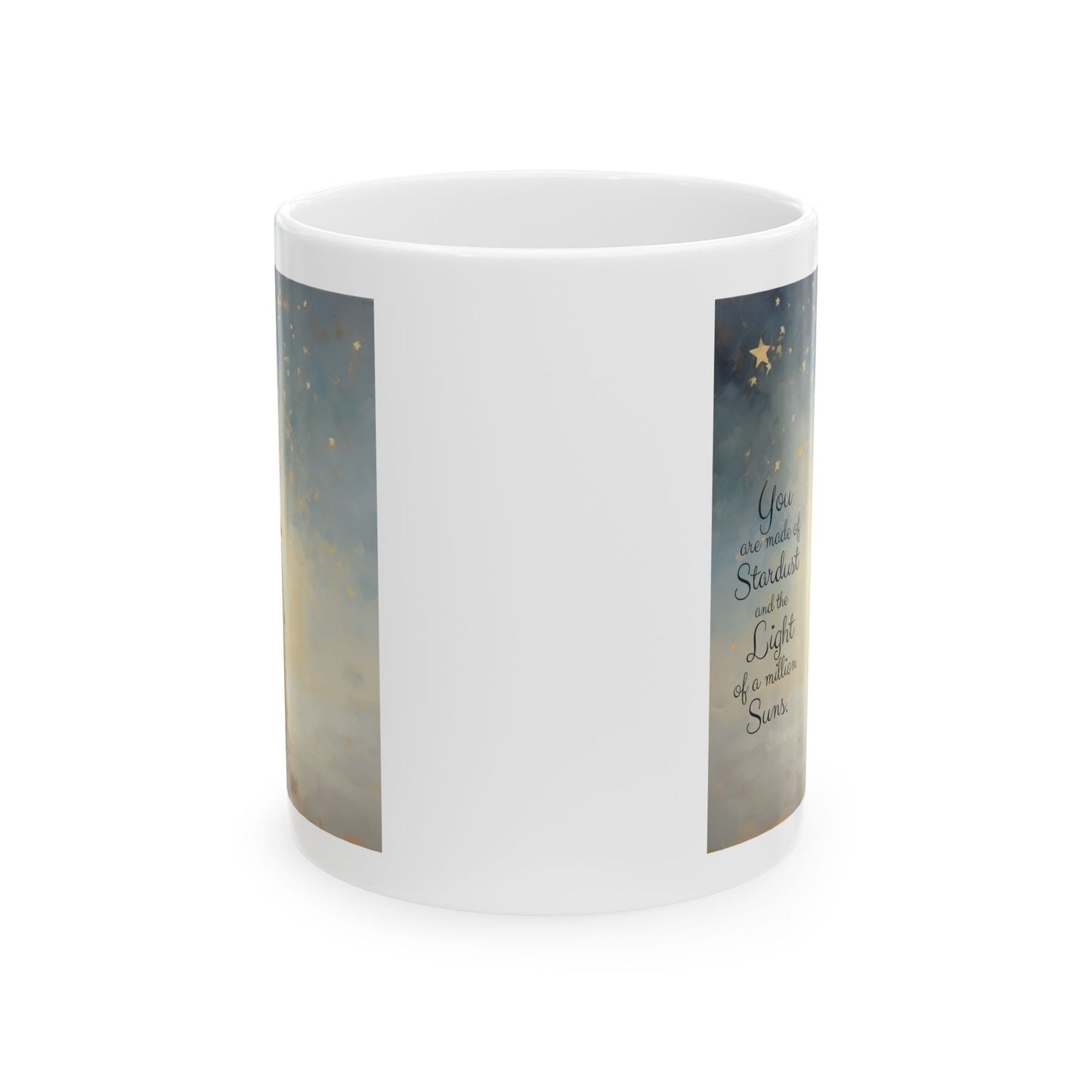 Inspirational, You are Made of Stardust, Yoga, Meditation, Gift Mug, Printed Ceramic Mug 11oz