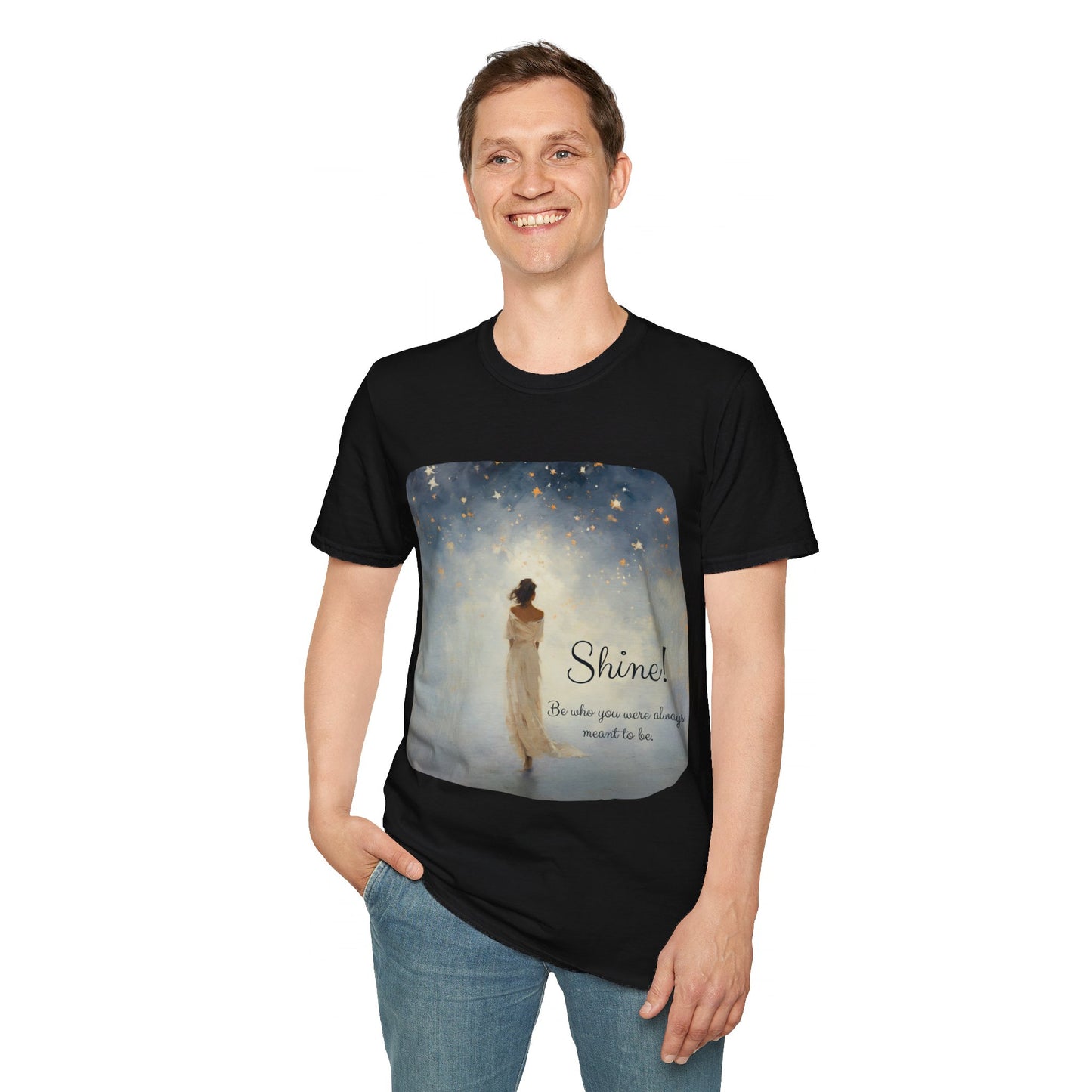 Inspirational Shine! Yoga Meditation Gift Shirt, Christmas Gift, Christmas Shirt, Unisex Shirt, Softstyle T-Shirt Tee Teeshirt