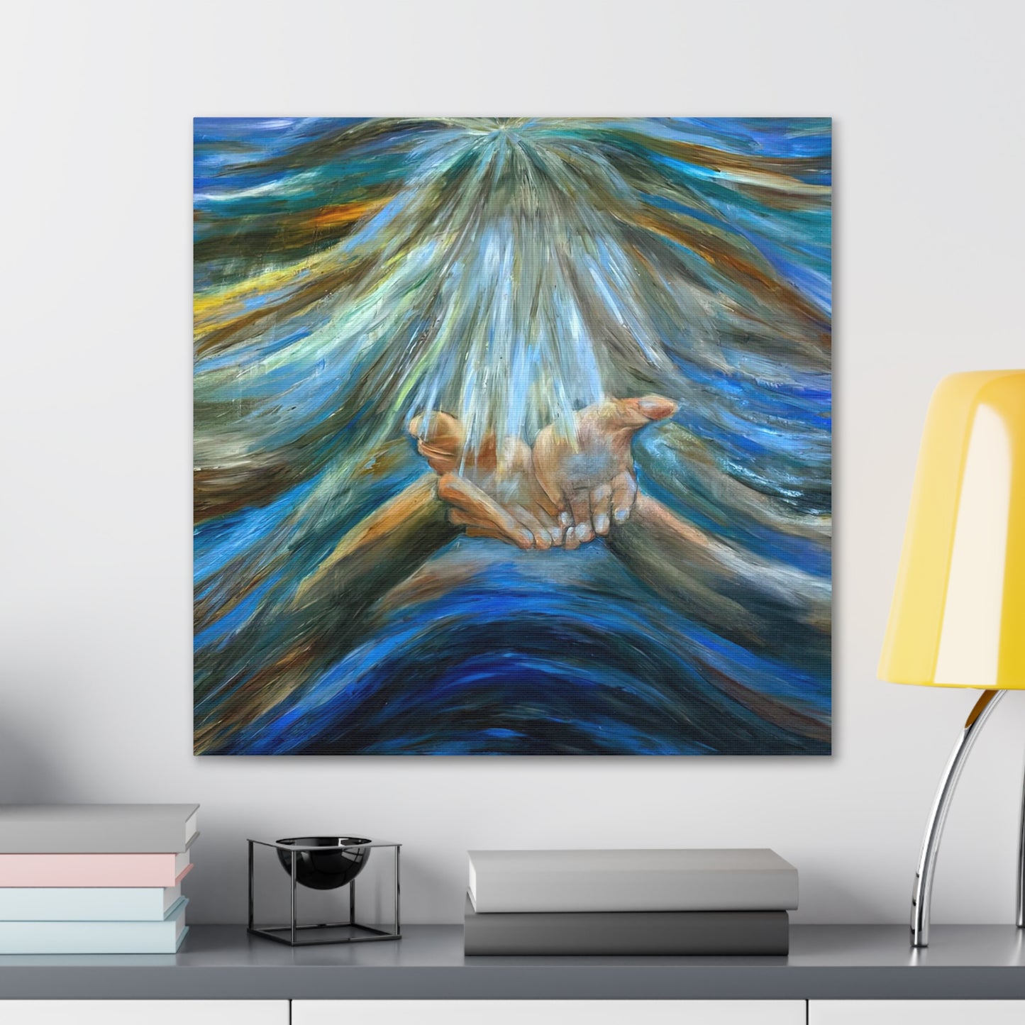 Reiki, Hands of Grace, Hands of Light, Creation, Spiritual, Religious Wall Art, Canvas Gallery Wraps, Wall Print Art Oil Painting,