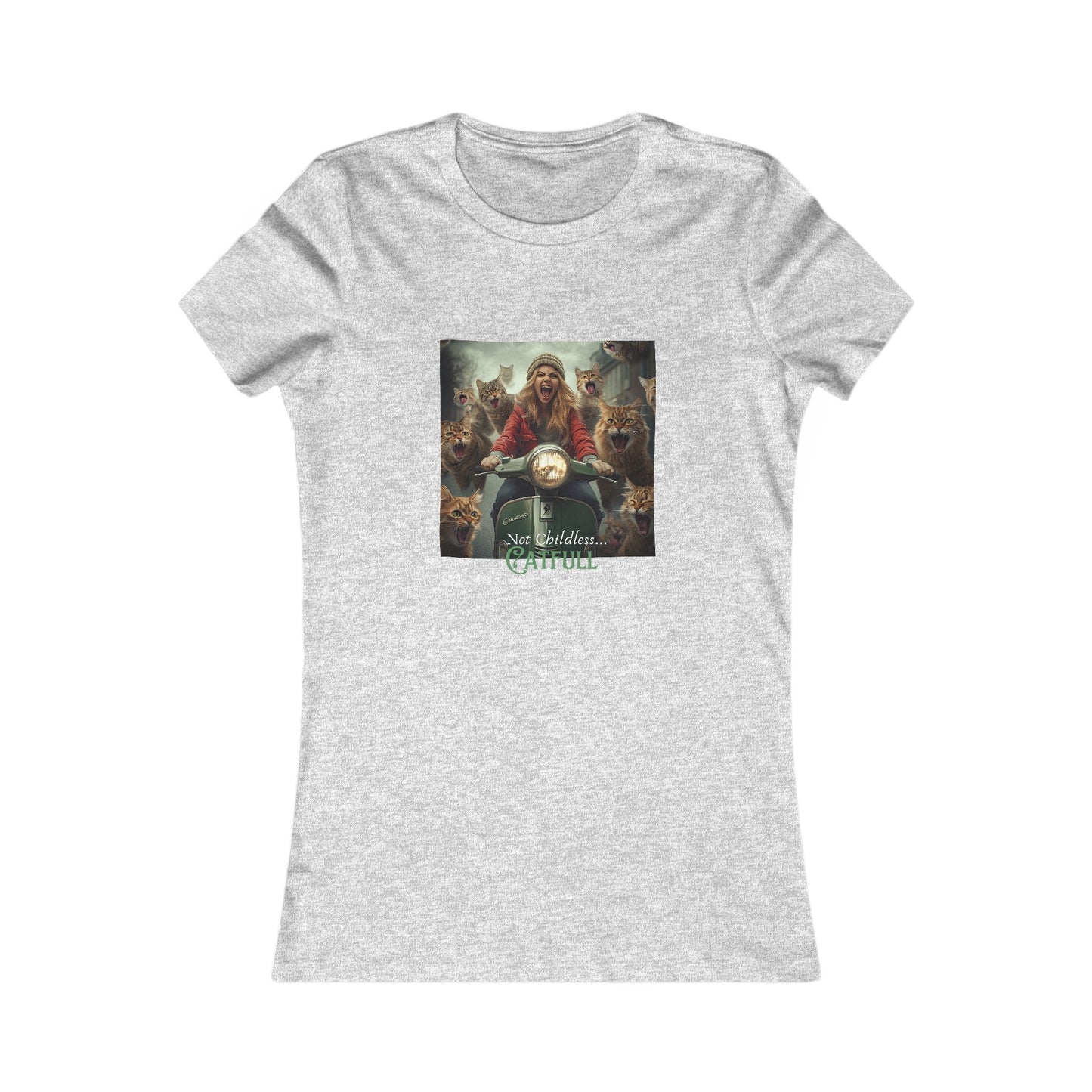 Not Childless - Catfull Cat Lady Shirt - - T-shirt, Ladies Cut Graphic Tees
