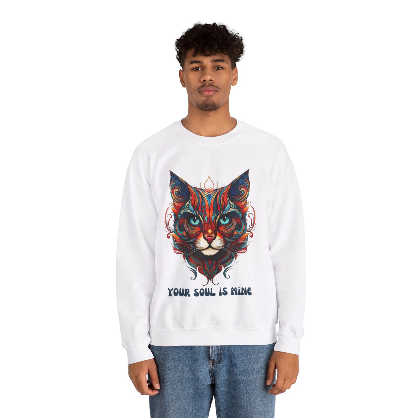 Your Soul is Mine Cat Sweatshirt, Cat Lovers Gift, Kitty Cat Christmas Shirt Unisex Sweatshirt Sweat Shirt, Many Colors