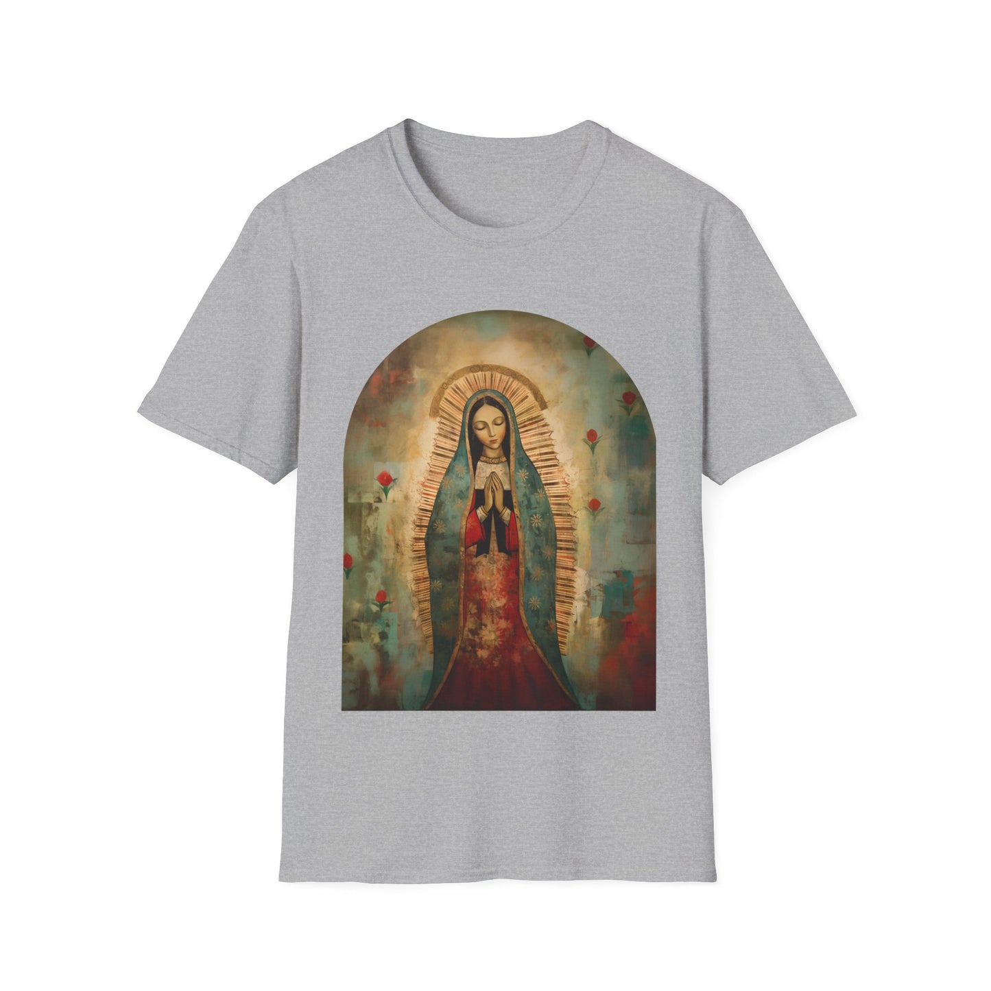 Our Lady Guadalupe Version 2 Mens Woman's Unisex Shirt Softstyle T-Shirt Teeshirt