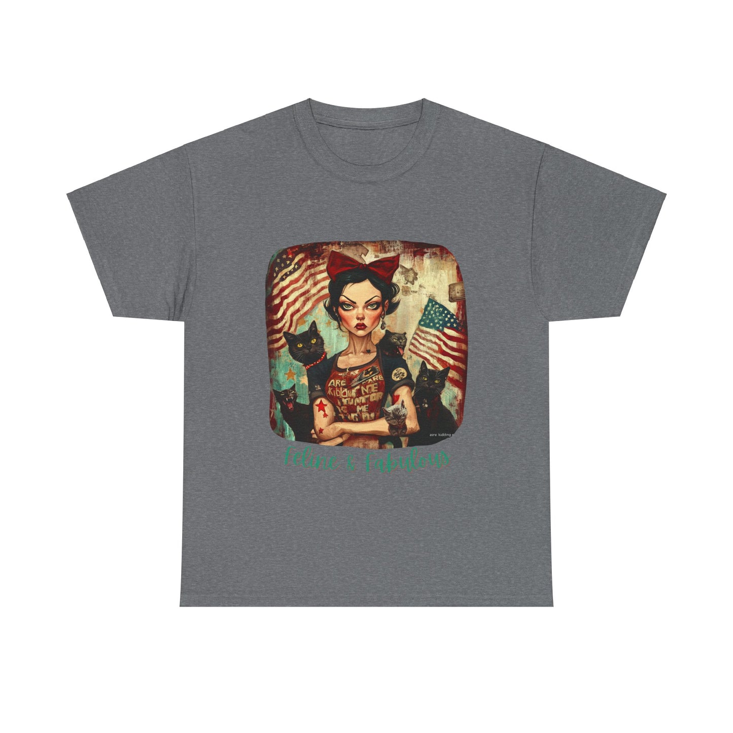 Childless Cat Lady Shirt - "Feline & Fabulous" - Say NO to Ignorance - Unisex Heavy Cotton Tee