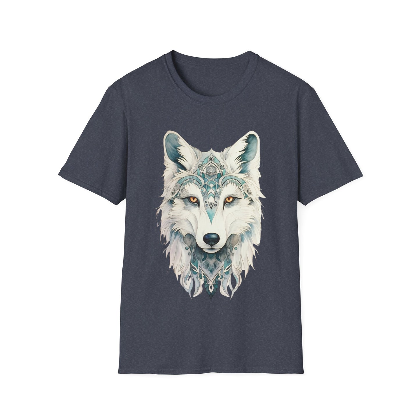 Snow Wolf, White Wolf Shirt, Lone Wolf Gift Unisex Tee Shirt, T-Shirt Wolf Totem Spirit Medicine Softstyle T-Shirt Tee Teeshirt
