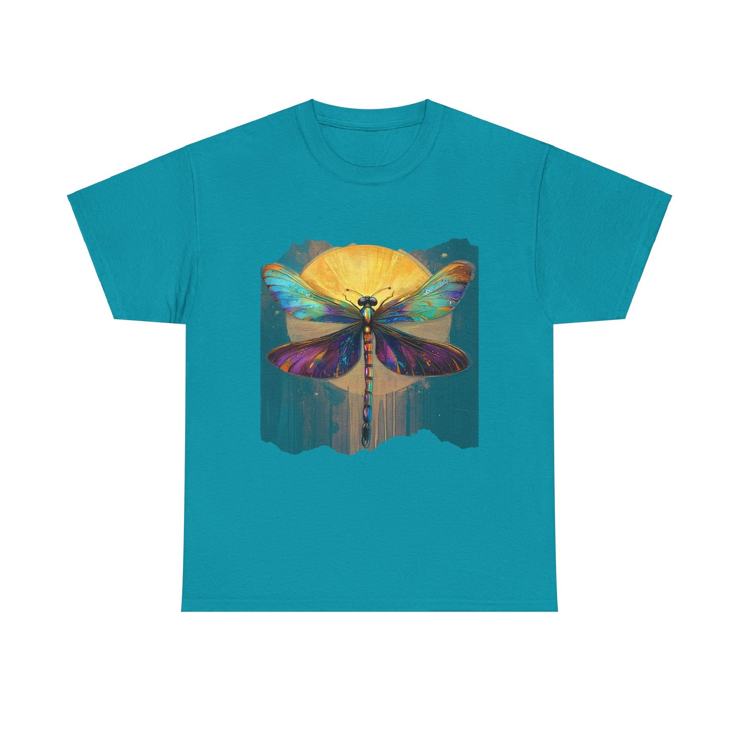 Gilded Dragonfly, (V2) Dragonfly Lover - Dragonfly Gift Unisex Heavy Cotton Tee T-Shirt