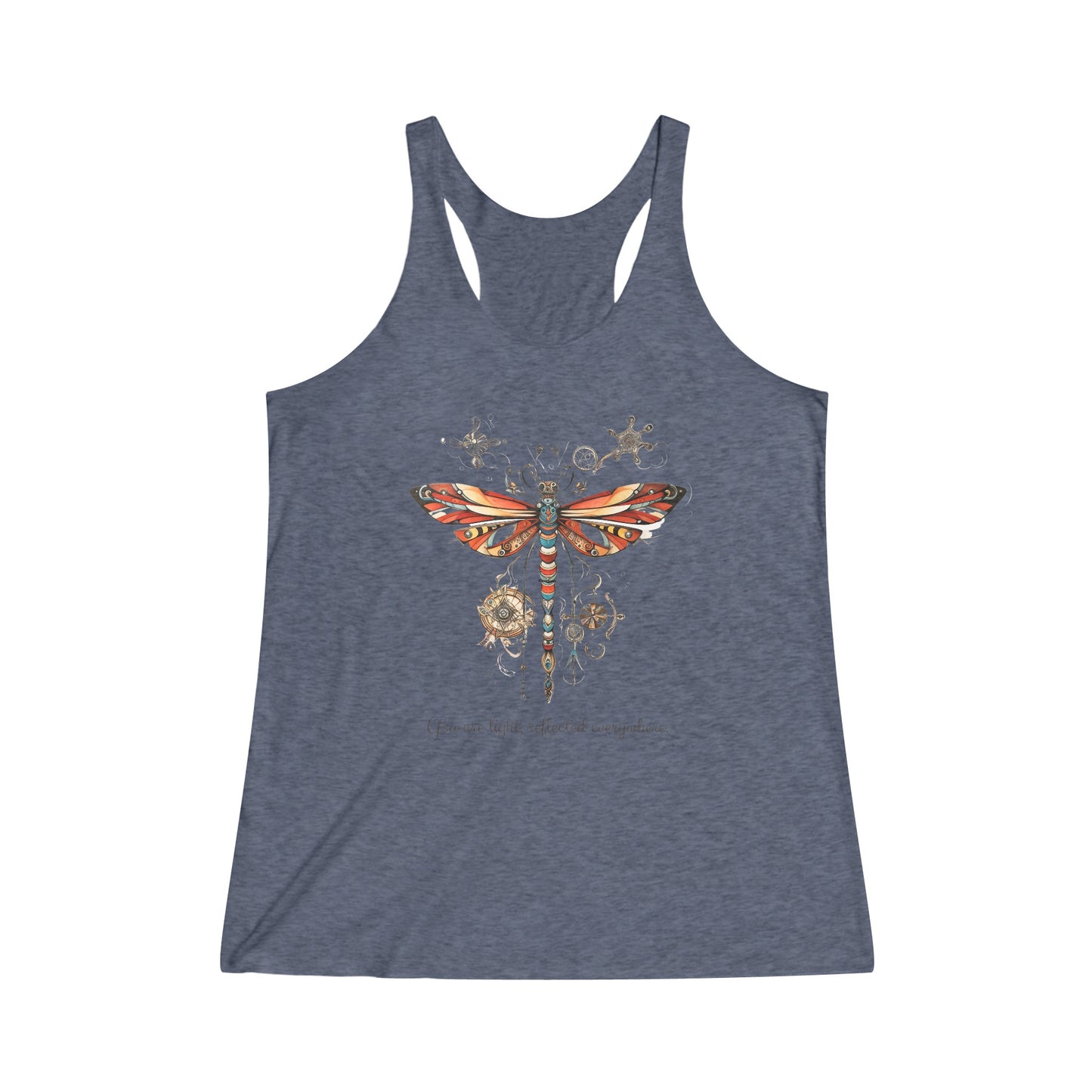 "You are Light" Dragonfly Tank Top - Dragon Fly Shirt Gift Women's Yoga Athletic Racerback Tank Top Shirt for the Dragonfly Lover or positive affirmation