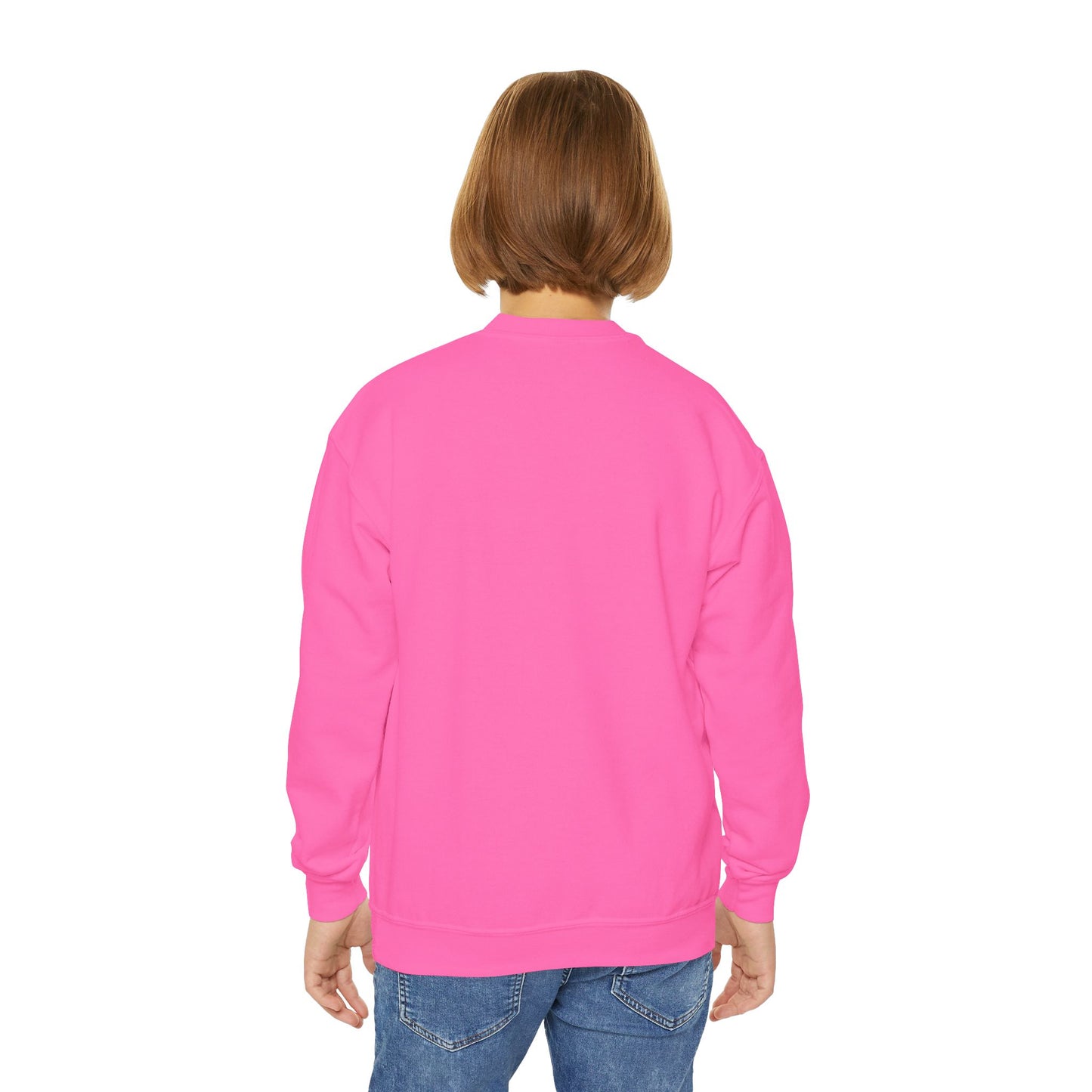 Shredding Snowboard Cat for Kids Sweatshirt - Colorful Snowboard Kitty, Kids Youth Crewneck Sweatshirt