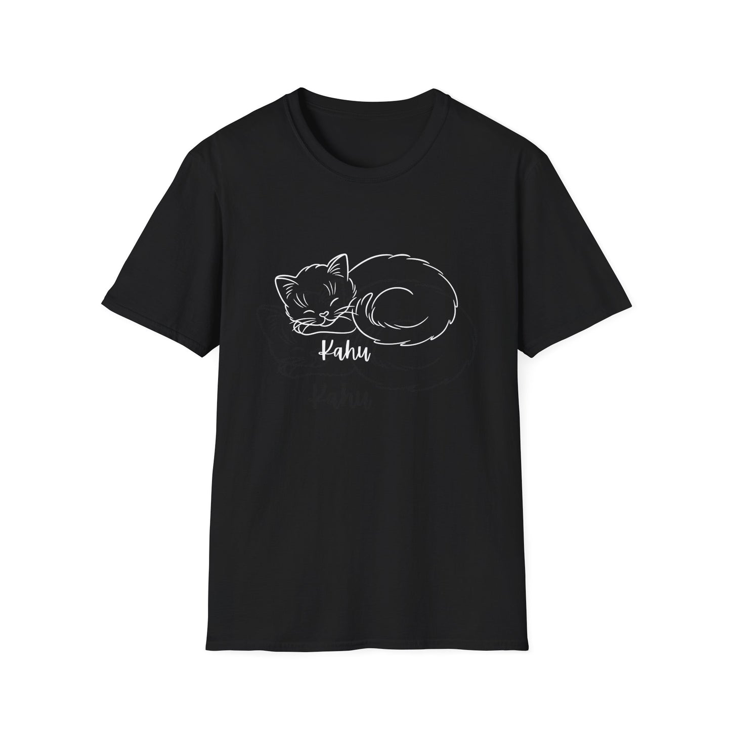 Minimalist KAHU Cat Shirt, Outline Cat Kahu Lover's Graphic Tee Graphic Unisex T- Shirt, T-Shirt Cat Lovers Gift Softstyle T-Shirt Tee Teeshirt