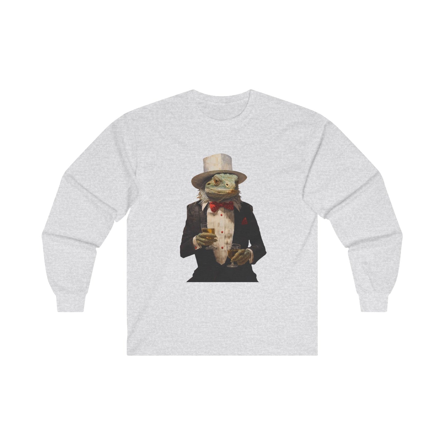 Cocktail Charlie, Drinking, Cocktails Iguana, Reptile Shirt, Drinking Celebration Gift, Bar Gift, Long Sleeve T-shirt Ultra Cotton Long Sleeve Tee T-Shirt