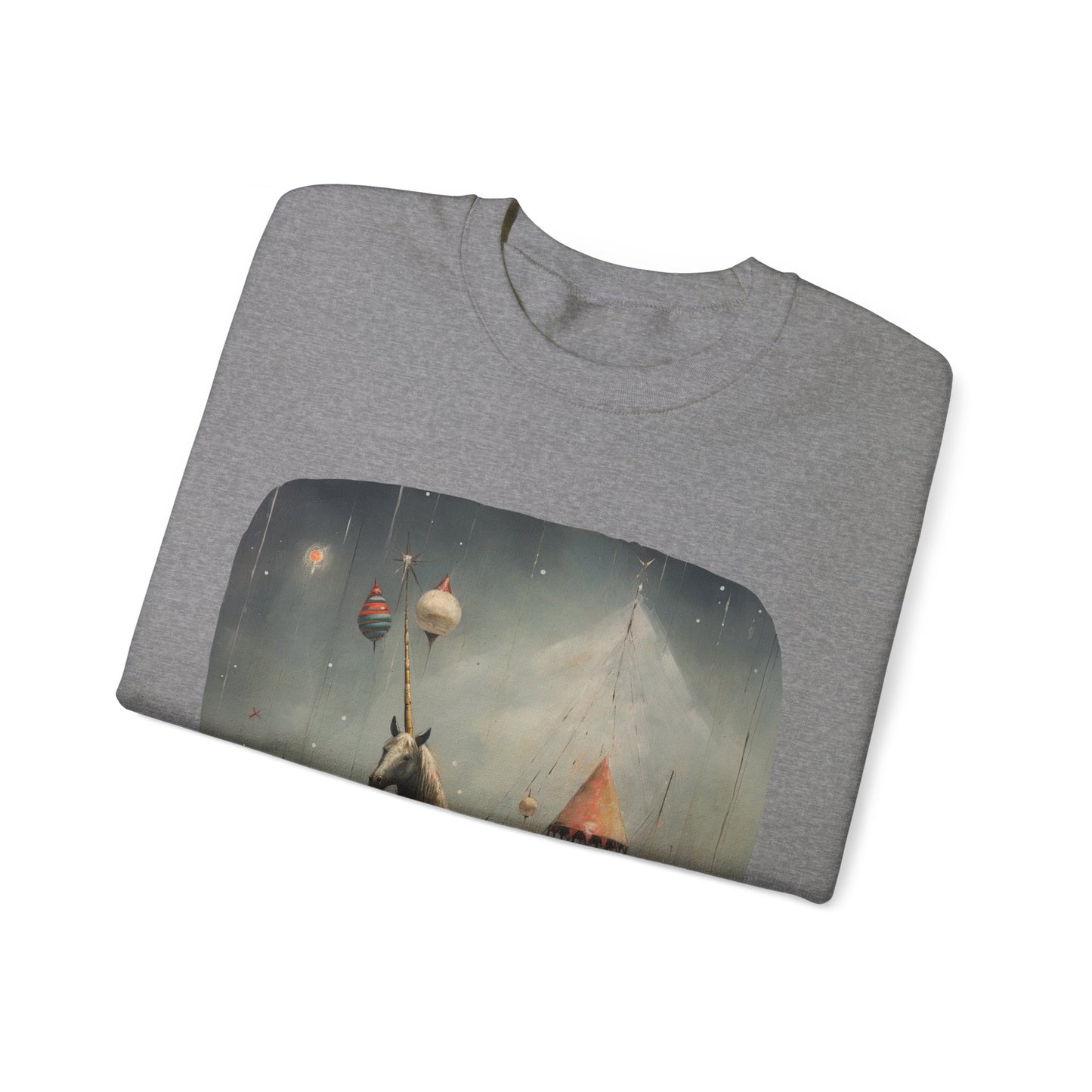 Unicorn on a Pier, Lone Unicorn Holiday Sweatshirt, Whimsical HolidayUnicorn Gift, Christmas Shirt Unisex Sweatshirt Sweat Shirt