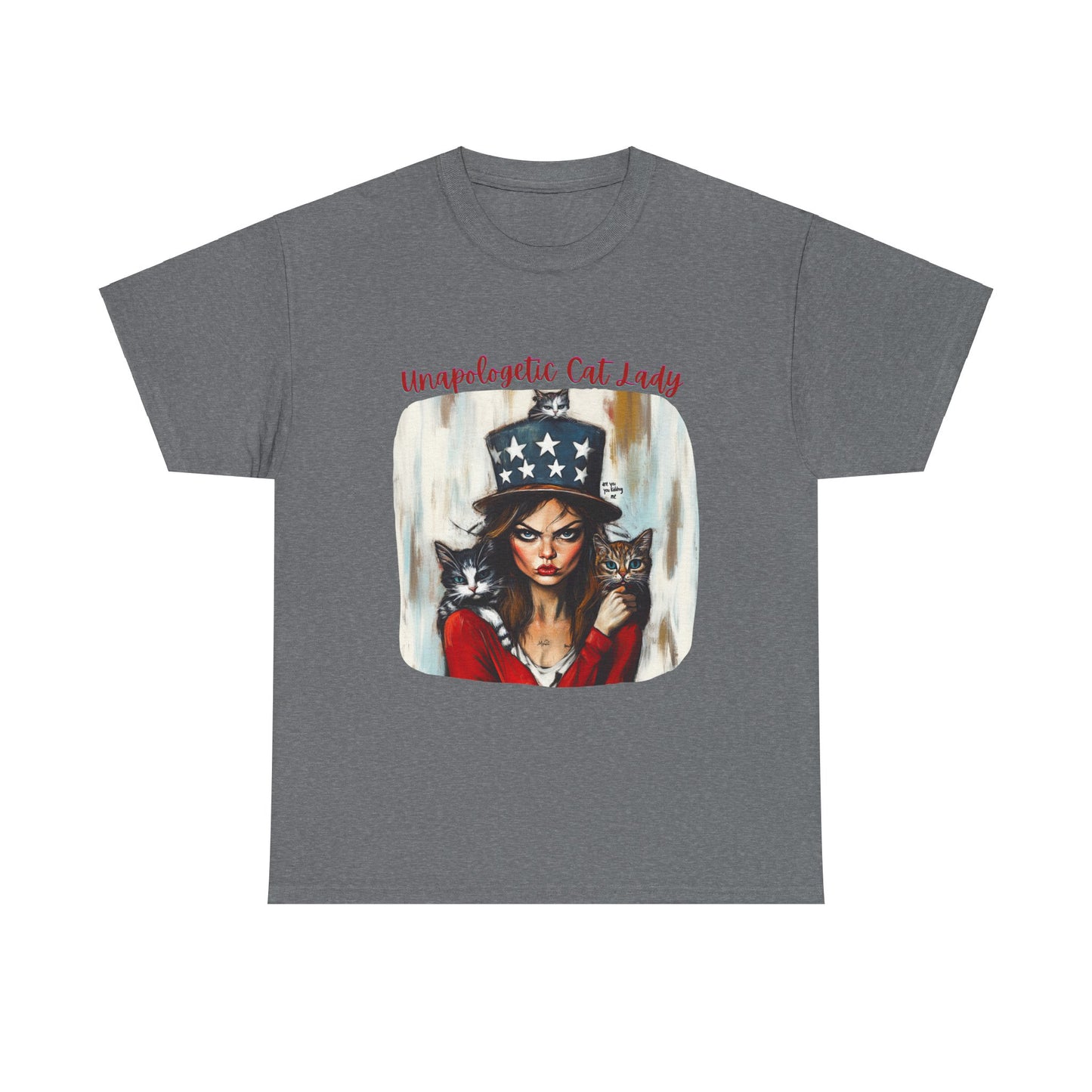 Childless Cat Lady Shirt - "Unapologetic Cat Lady" - , Say NO to Ignorance - Unisex Heavy Cotton Tee
