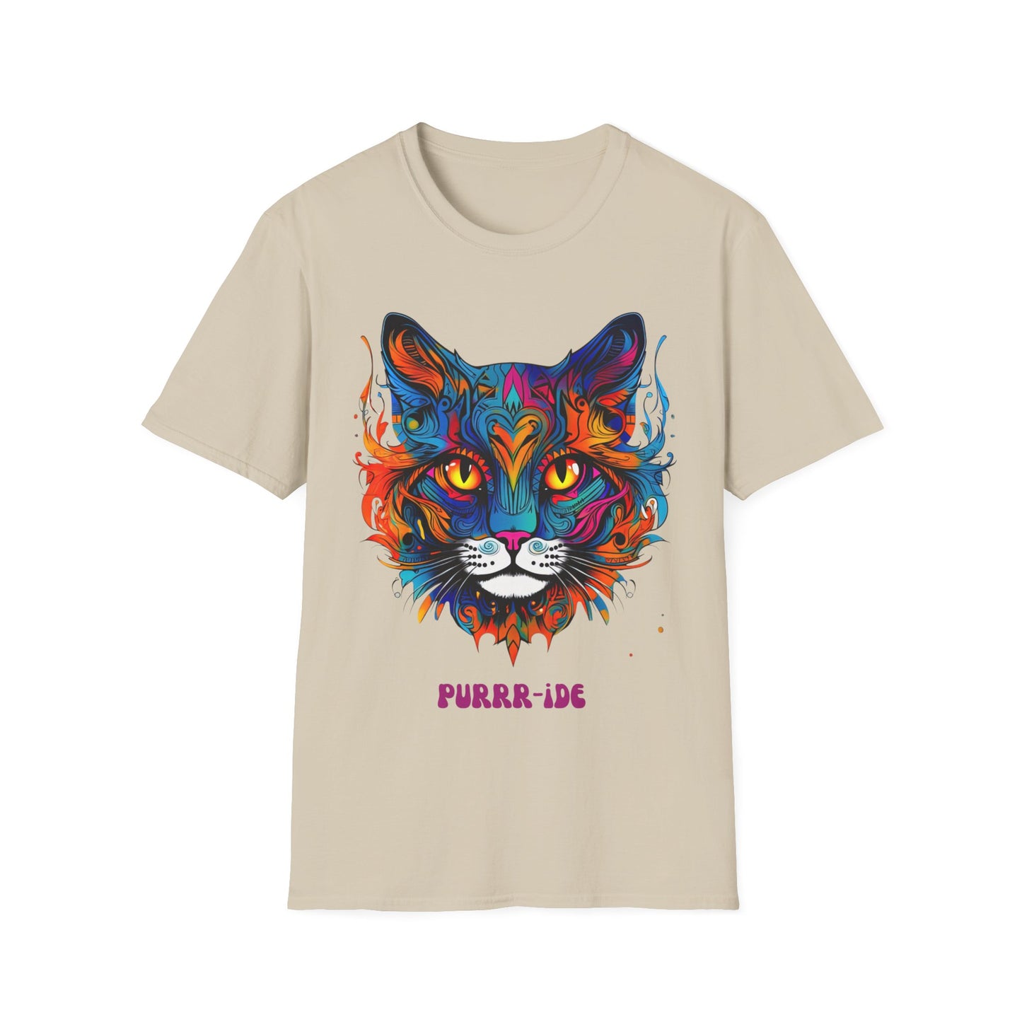 Pride - Purride Cat Shirt, Cat Lover's Christmas Gift Unisex Tee Shirt, T-Shirt Cat Lovers Gift Softstyle T-Shirt Tee Teeshirt LGBTQ+ Gift