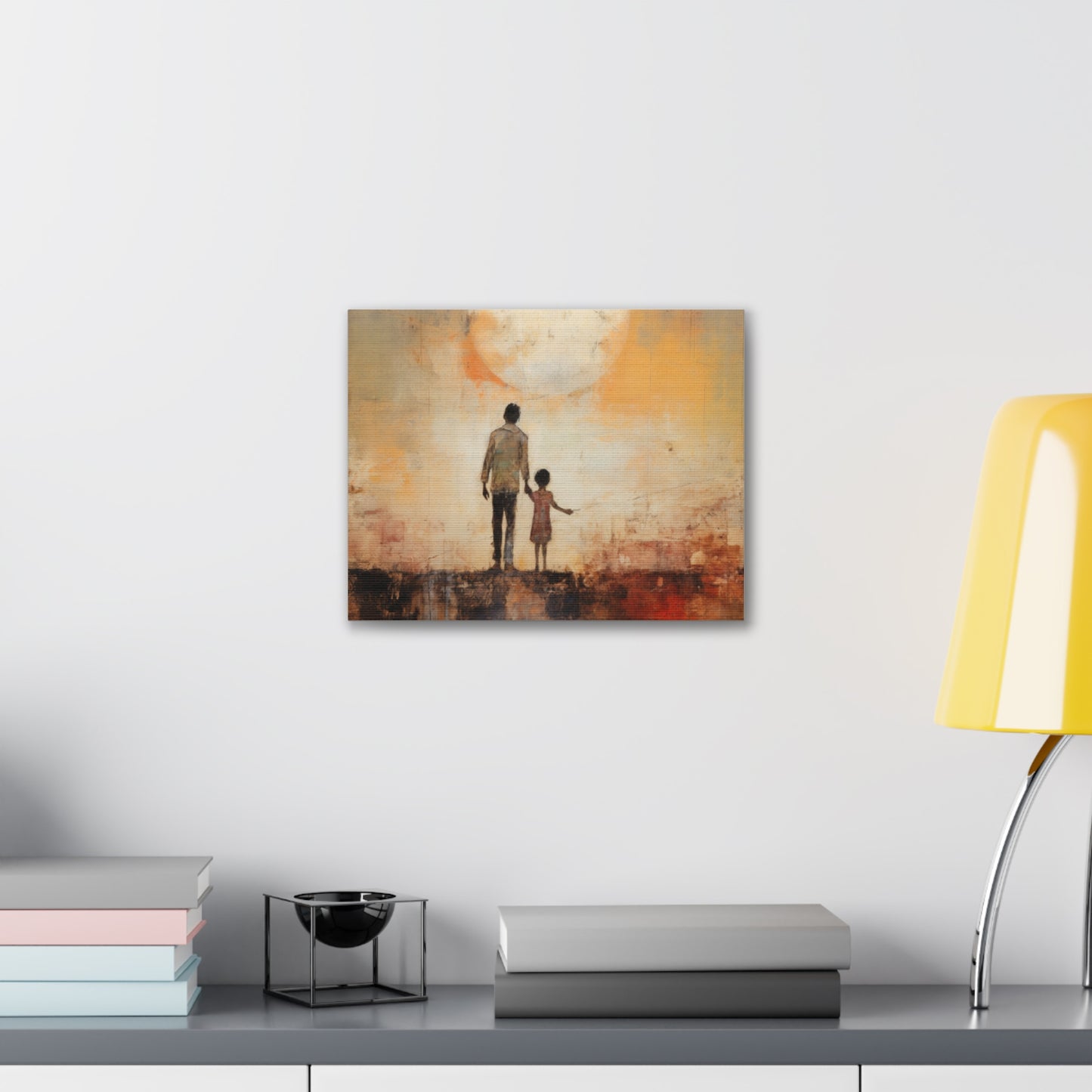 Peace, Family, Man and Child Wall Art, Canvas Gallery Wraps, Wall Print Love of Family, Printed Wall Art