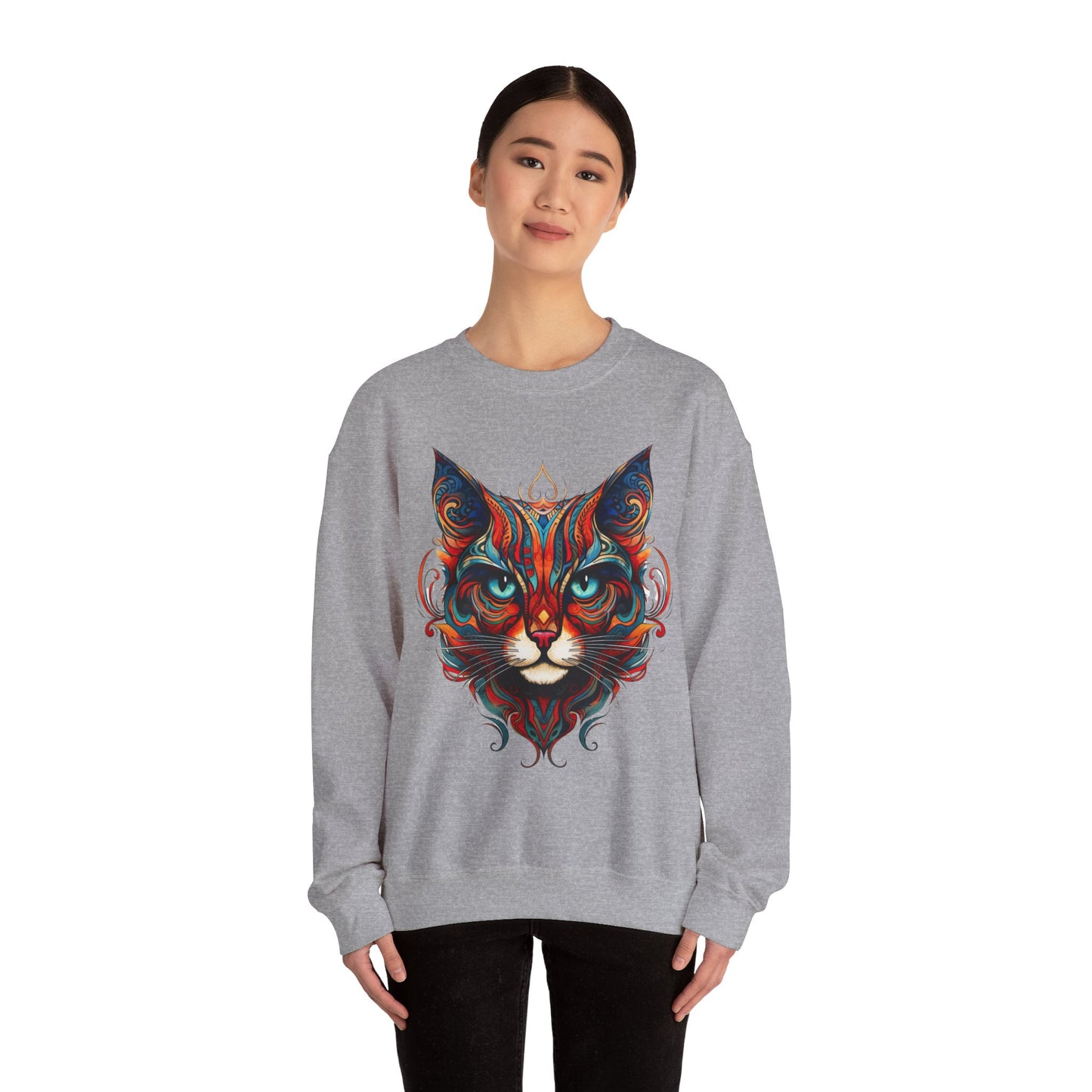 Exotic Orange Tabby Cat Sweatshirt, Cat Lovers Gift, Kitty Cat Shirt Unisex Sweatshirt Sweat Shirt, Many Colors