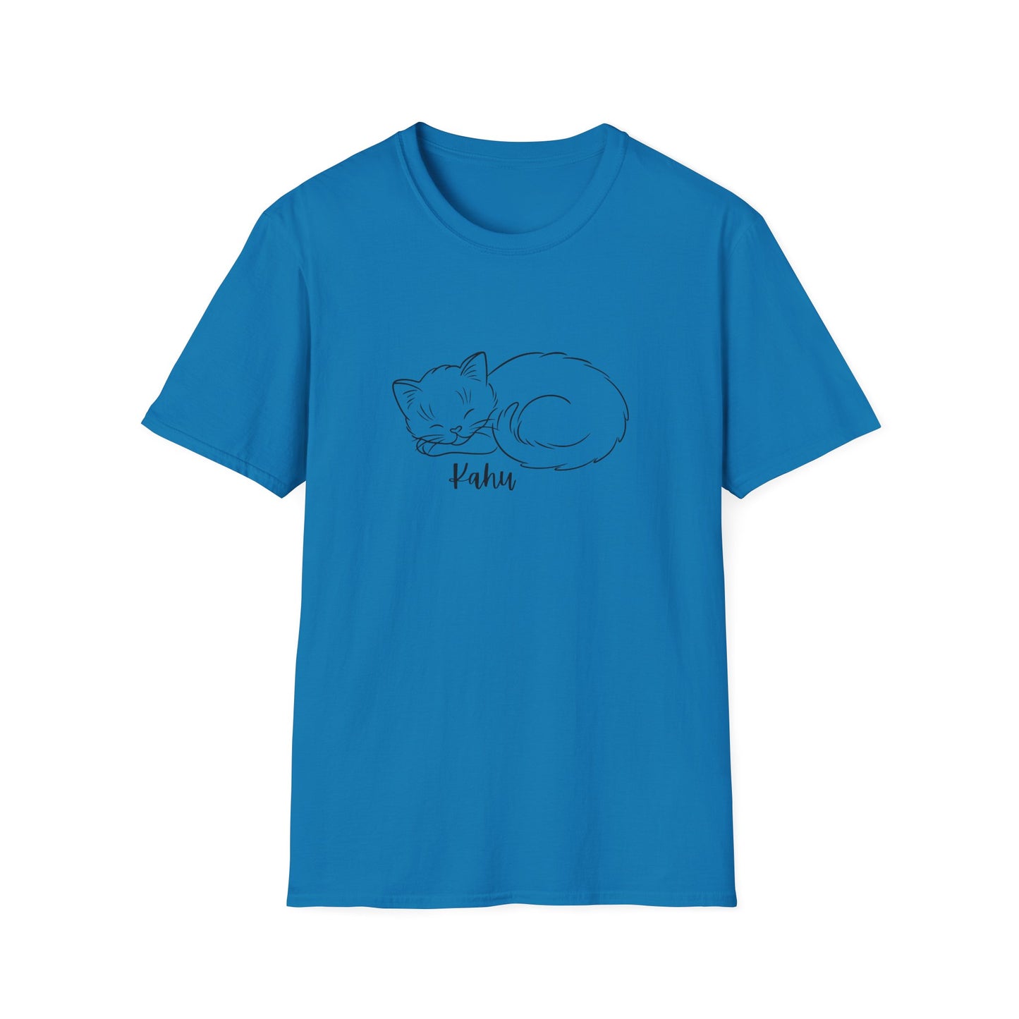 Minimalist KAHU Cat Shirt, Outline Cat Kahu Lover's Graphic Tee Graphic Unisex T- Shirt, T-Shirt Cat Lovers Gift Softstyle T-Shirt Tee Teeshirt