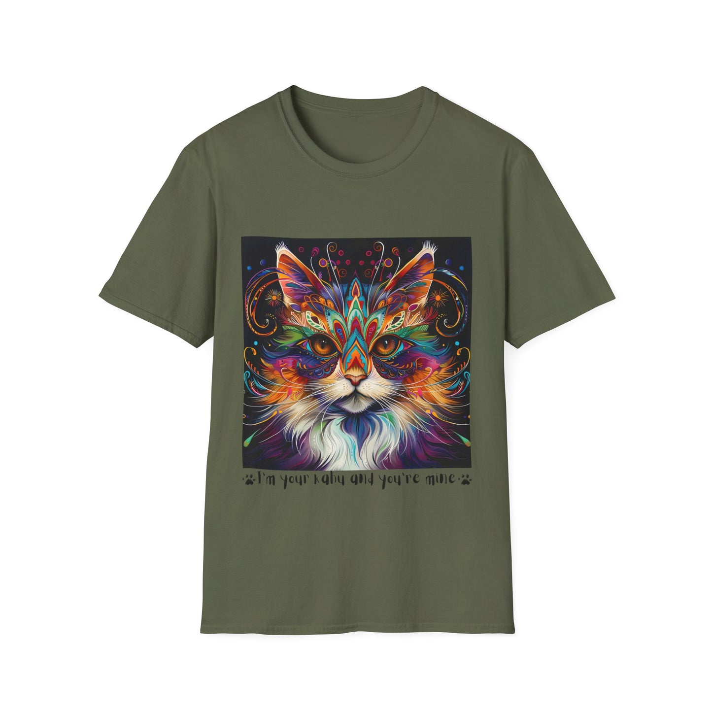 KAHU Cat Shirt, "I'm your Kahu and you're mine" Kahu, Cat Lover's Graphic Tee Graphic Unisex T- Shirt, T-Shirt Cat Lovers Gift Softstyle T-Shirt Tee Teeshirt Stylized Cat