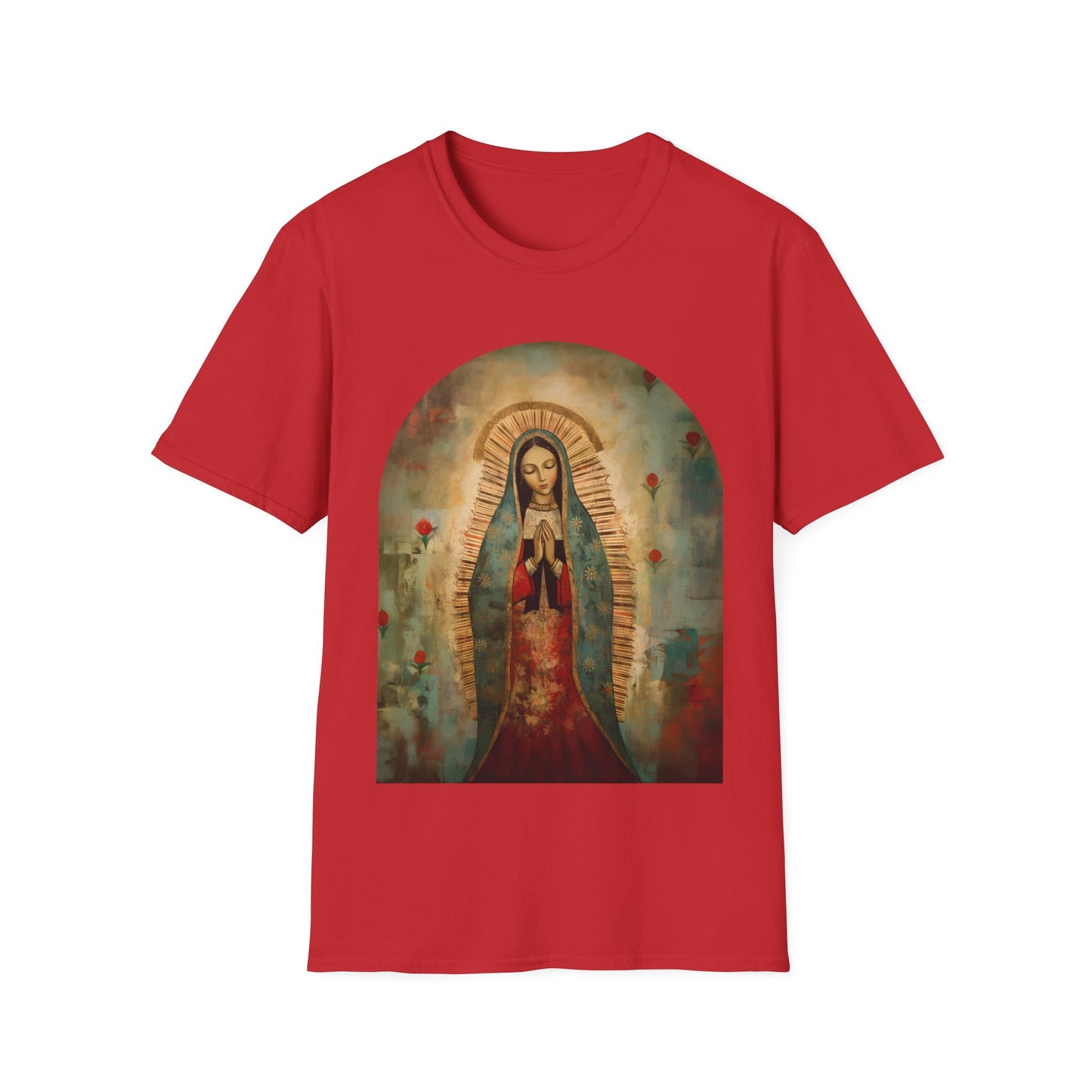 Our Lady Guadalupe Version 2 Mens Woman's Unisex Shirt Softstyle T-Shirt Teeshirt