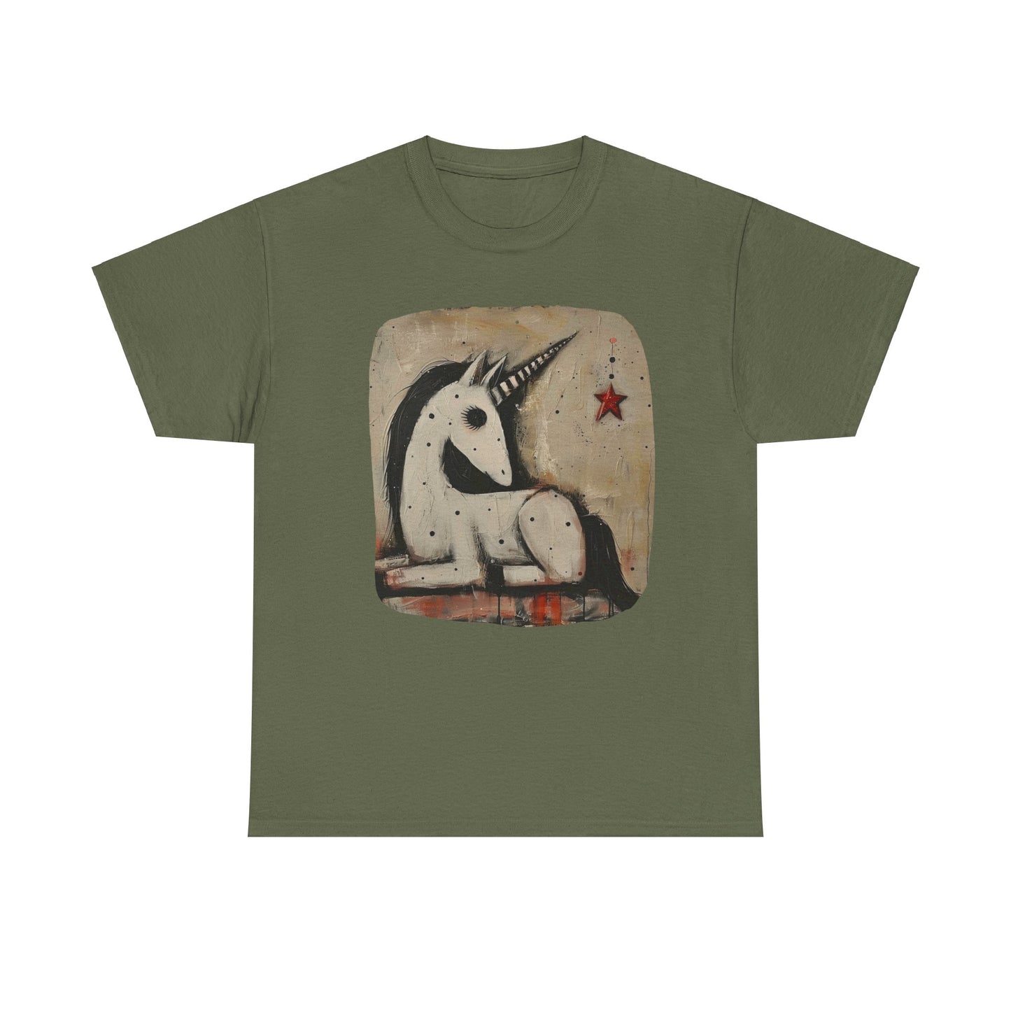 Dark Unicorns. Goth Unicorn Graphic Tee Unisex Heavy Cotton Tee T-Shirt