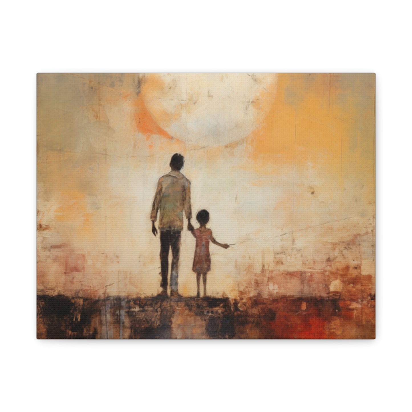 Peace, Family, Man and Child Wall Art, Canvas Gallery Wraps, Wall Print Love of Family, Printed Wall Art