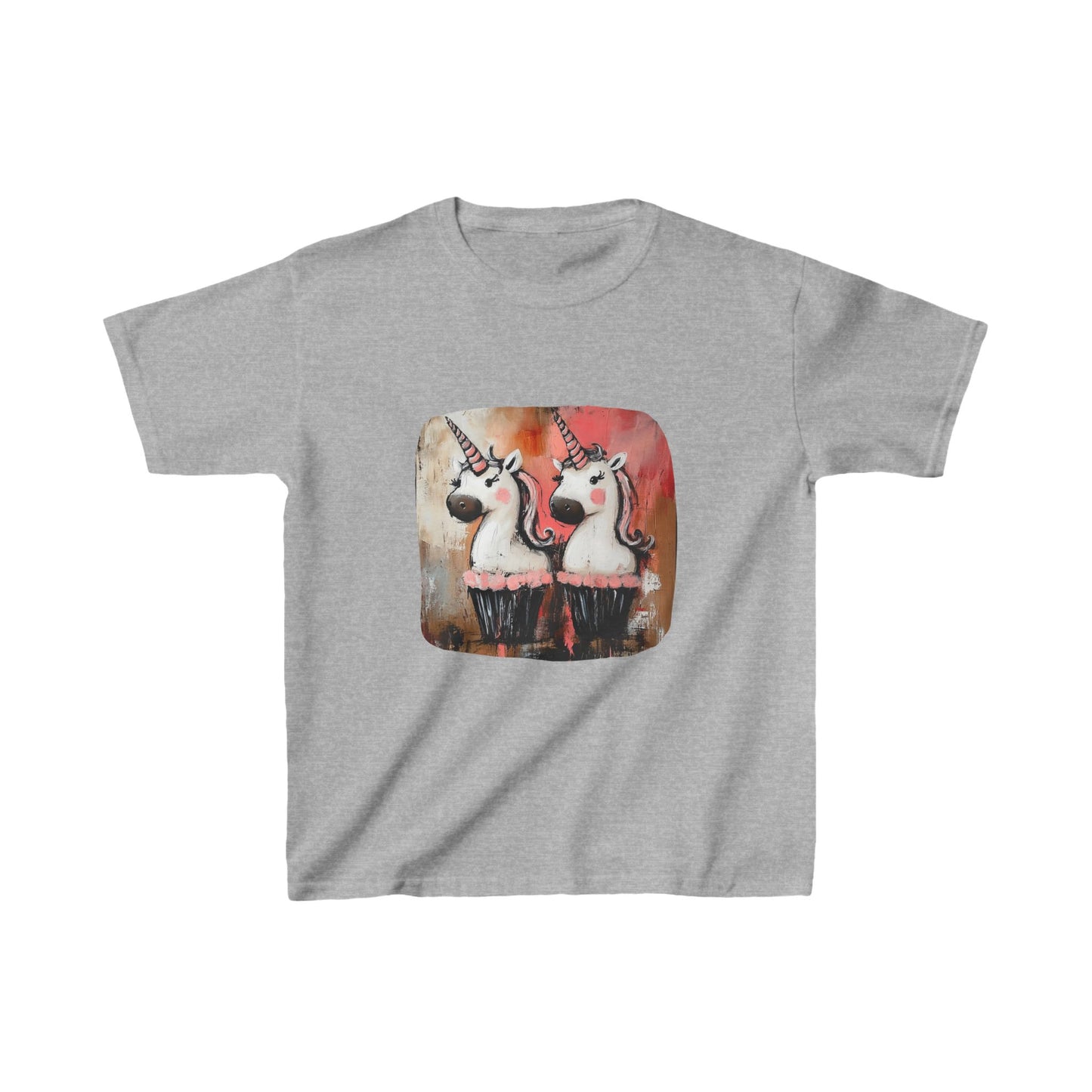 Kids Unicorn Cupcake Graphic Tee- Kids Graphic Tee - Pink Unicorn Design for Young Adventurers