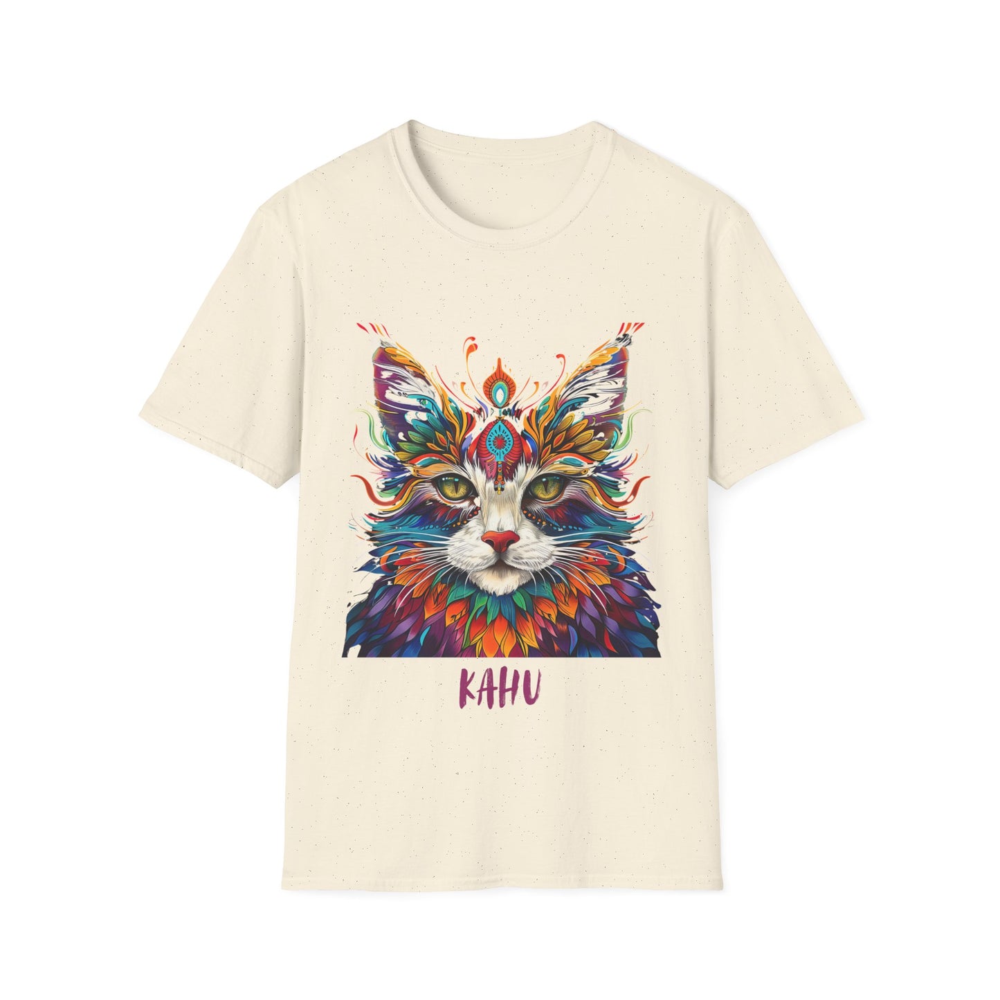 KAHU Cat Shirt, Special Cat Lover's Graphic Tee Graphic Unisex T- Shirt, T-Shirt Cat Lovers Gift Softstyle T-Shirt Tee Teeshirt Stylized Cat