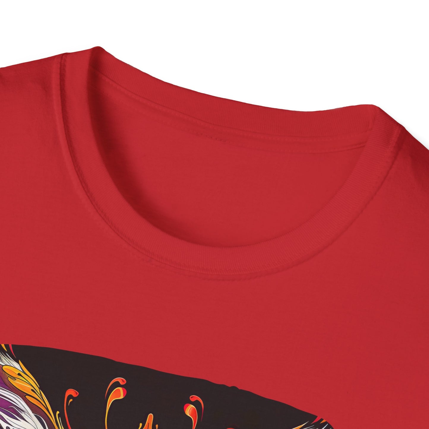 Shaman's Heart, Warrior's Spirit Graphic Cat Tee, Cat Lover's Graphic Tee Graphic Unisex T- Shirt, T-Shirt Cat Lovers Gift Softstyle T-Shirt Tee Teeshirt Stylized Cat