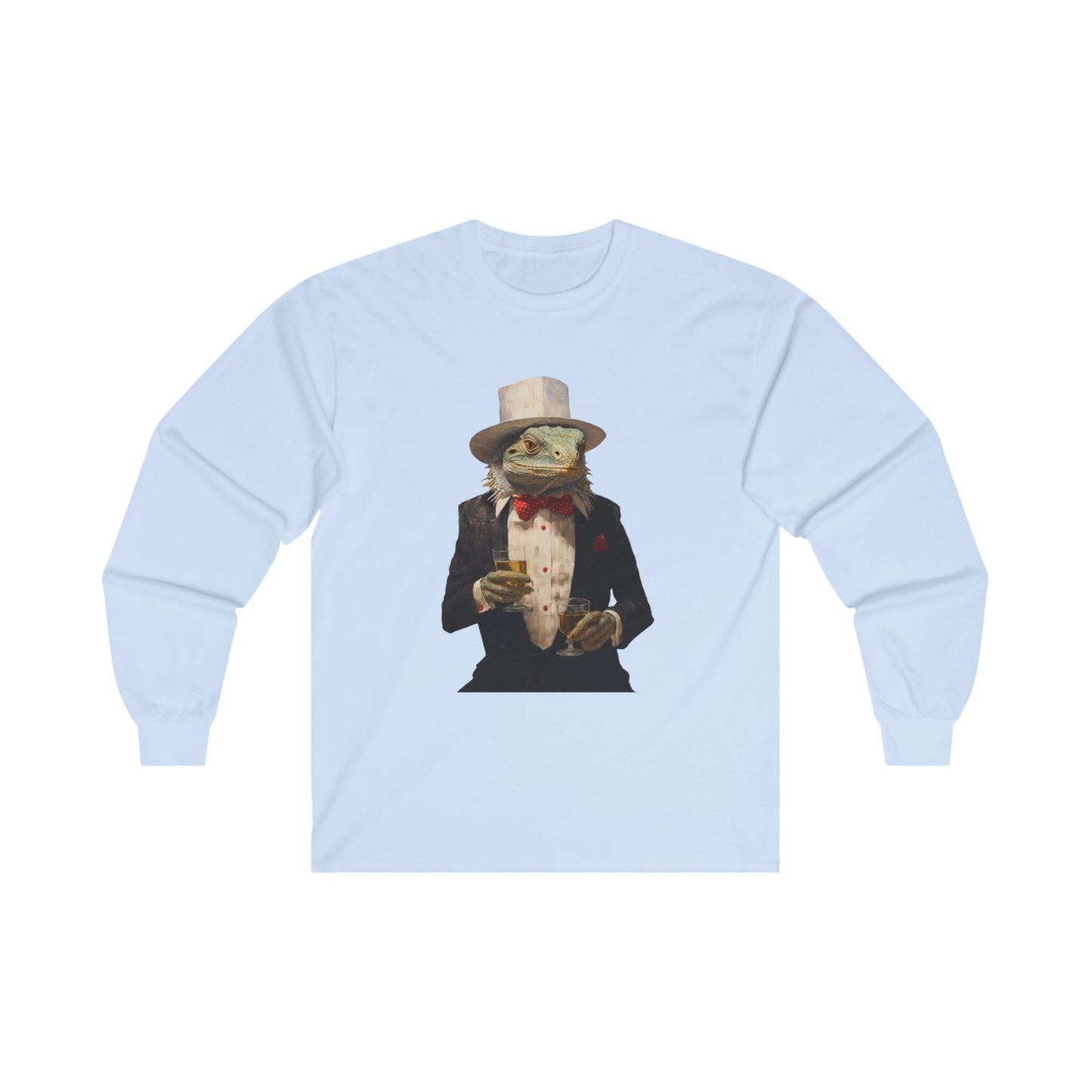 Cocktail Charlie, Drinking, Cocktails Iguana, Reptile Shirt, Drinking Celebration Gift, Bar Gift, Long Sleeve T-shirt Ultra Cotton Long Sleeve Tee T-Shirt