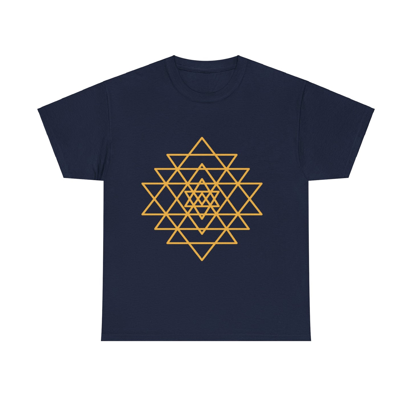 Sacred Geometry Sri Yantra, Shree Yantra, Shri Chakra Nava Chakra Shirt - Graphic Tee - Yoga, Zen, Hindu Gifts Unisex Heavy Cotton Graphic Tee T-Shirt