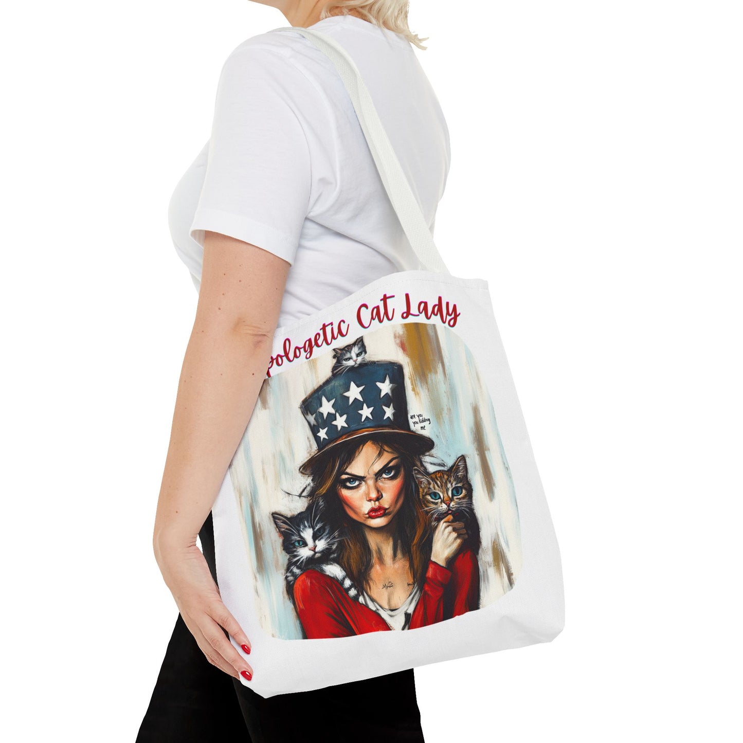"Unapologetic Cat Lady" Childless Cat Lady Bag Childless Cat Lady Tote Bag (AOP)
