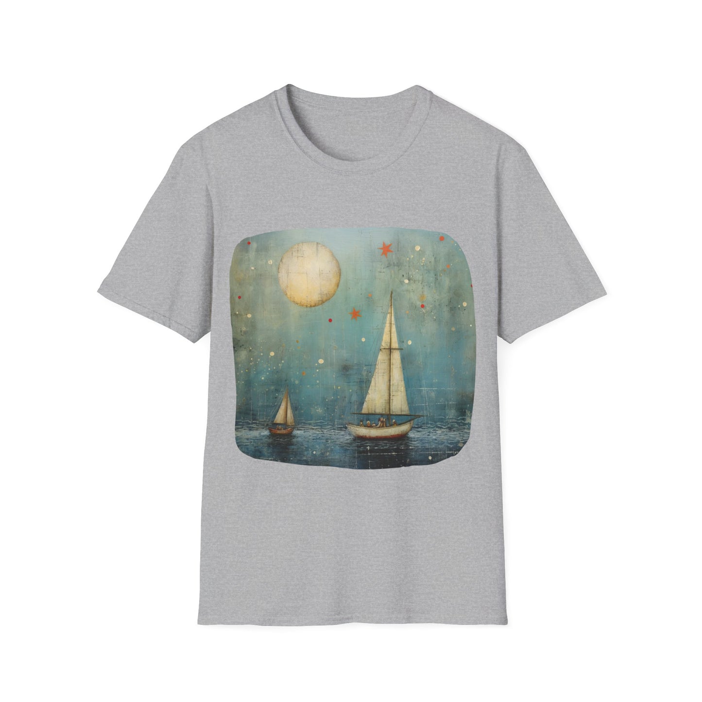 Nautical, Sailing Lover's Peaceful Seas Unisex Tee Shirt, T-Shirt Sailing Gift Softstyle T-Shirt Tee Teeshirt Nautical Florida Gift