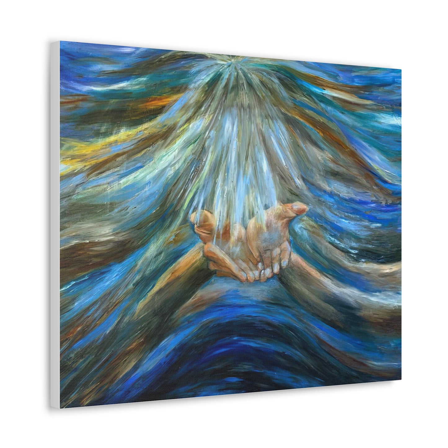 Reiki, Hands of Grace, Hands of Light, Creation, Spiritual, Religious Wall Art, Canvas Gallery Wraps, Wall Print Art Oil Painting,