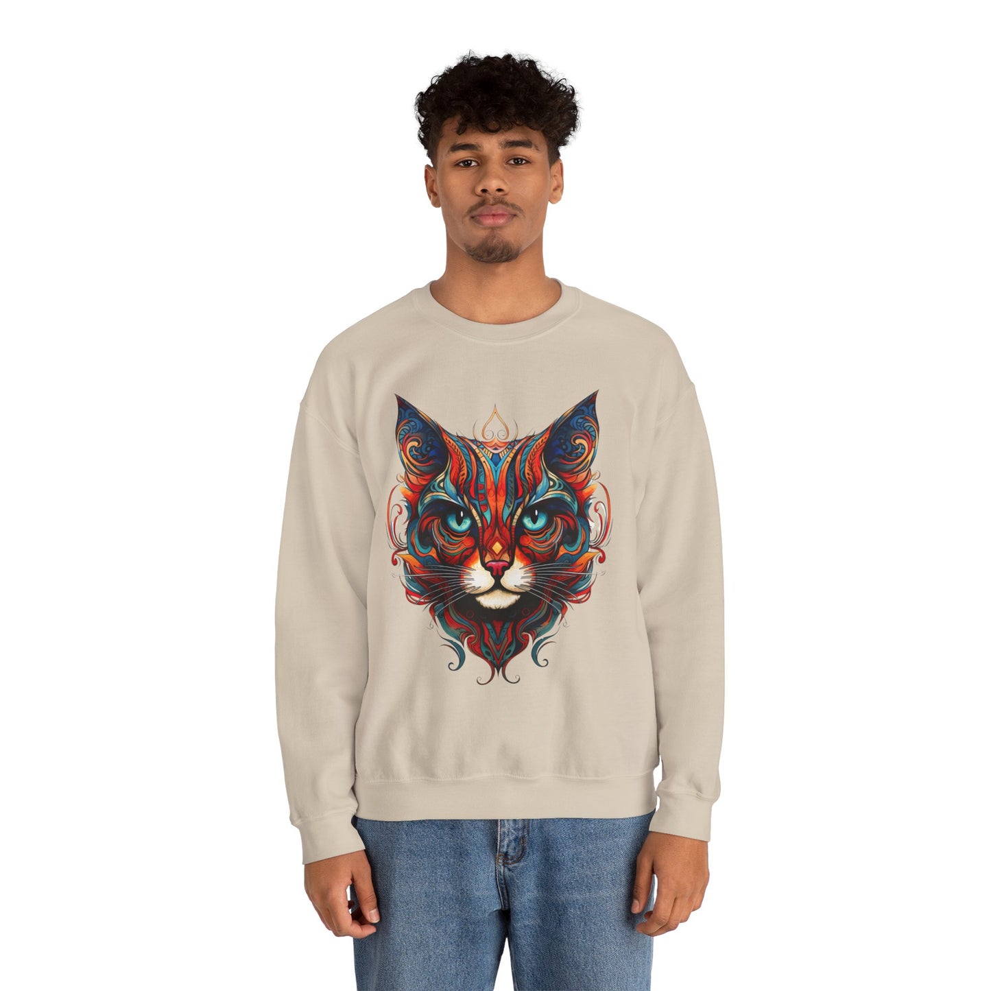 Exotic Orange Tabby Cat Sweatshirt, Cat Lovers Gift, Kitty Cat Shirt Unisex Sweatshirt Sweat Shirt, Many Colors