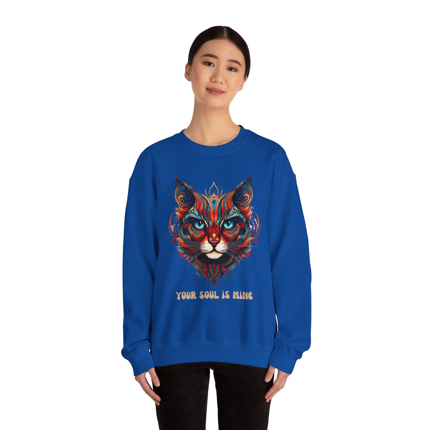 Your Soul is Mine Cat Sweatshirt, Cat Lovers Gift, Kitty Cat Christmas Shirt Unisex Sweatshirt Sweat Shirt, Many Colors