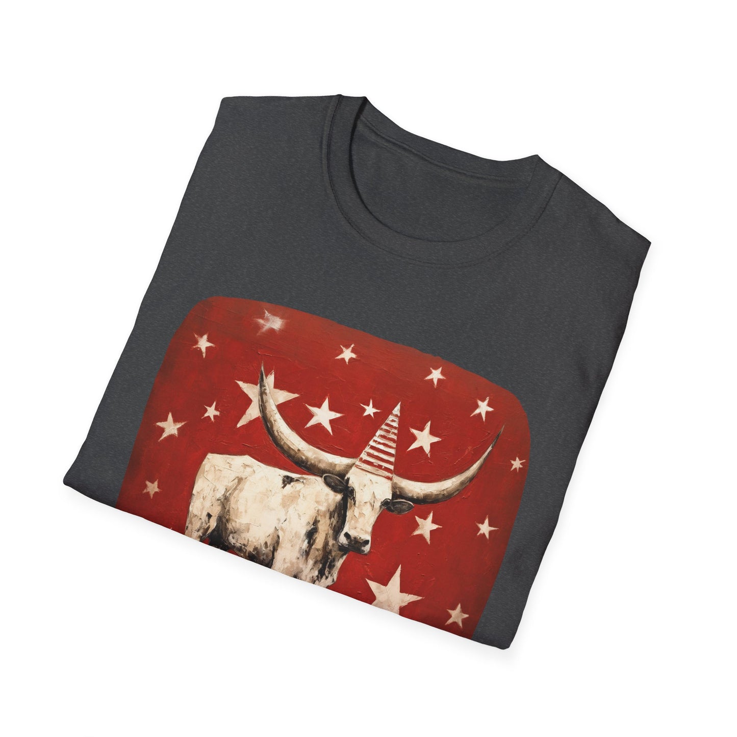 "Y'all Have a Merry Christmas" Southern Christmas Greeting, Longhorn Cattle Rodeo Shirt, Longhorn Cattle Texas Oklahoma Gift Unisex Tee Shirt, T-Shirt Graphic Tee T-Shirt