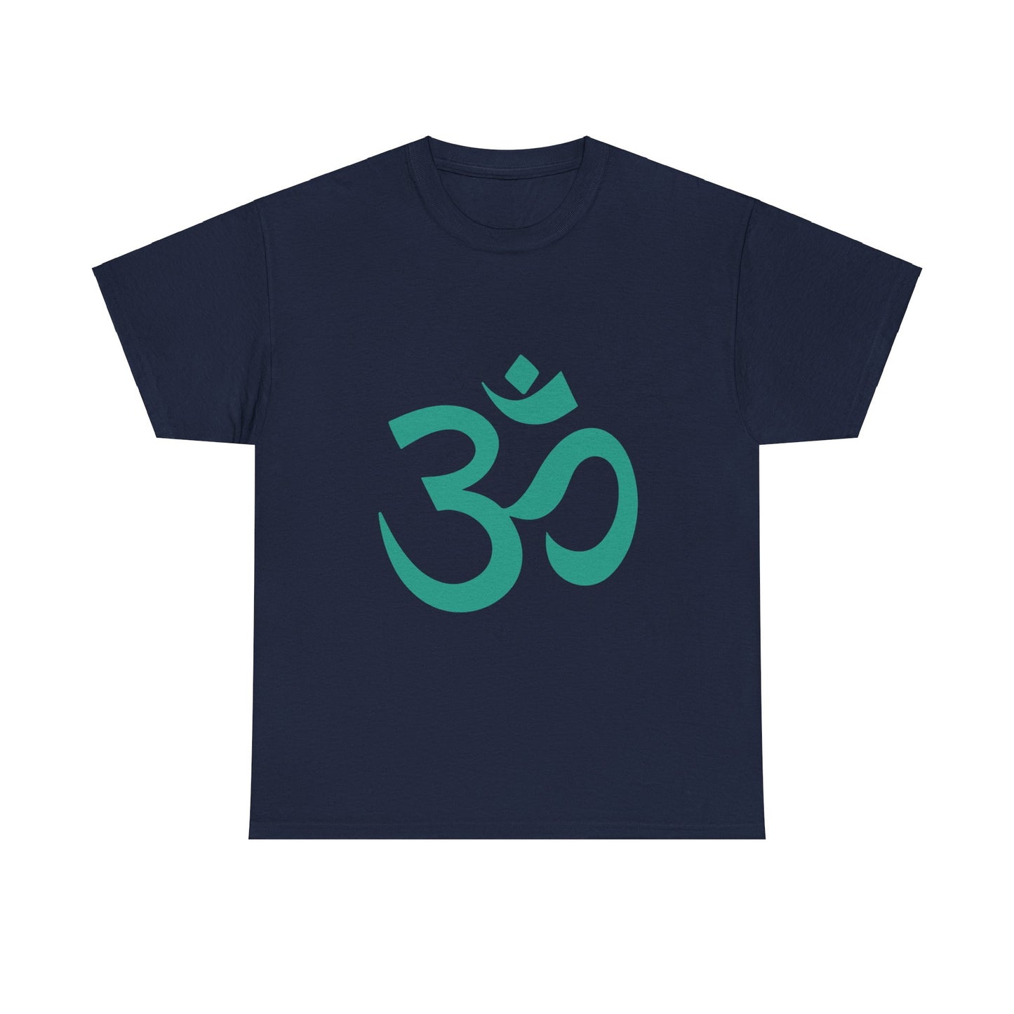Teal, Turquoise Ohm, OM Tee shirt, Graphic Tees, Yoga Wear, Zen, Spiritual, Meditation Gifts Unisex Heavy Cotton Graphic Tee T-Shirt