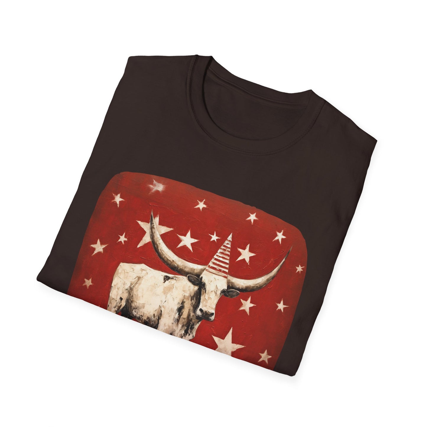 "Y'all Have a Merry Christmas" Southern Christmas Greeting, Longhorn Cattle Rodeo Shirt, Longhorn Cattle Texas Oklahoma Gift Unisex Tee Shirt, T-Shirt Graphic Tee T-Shirt