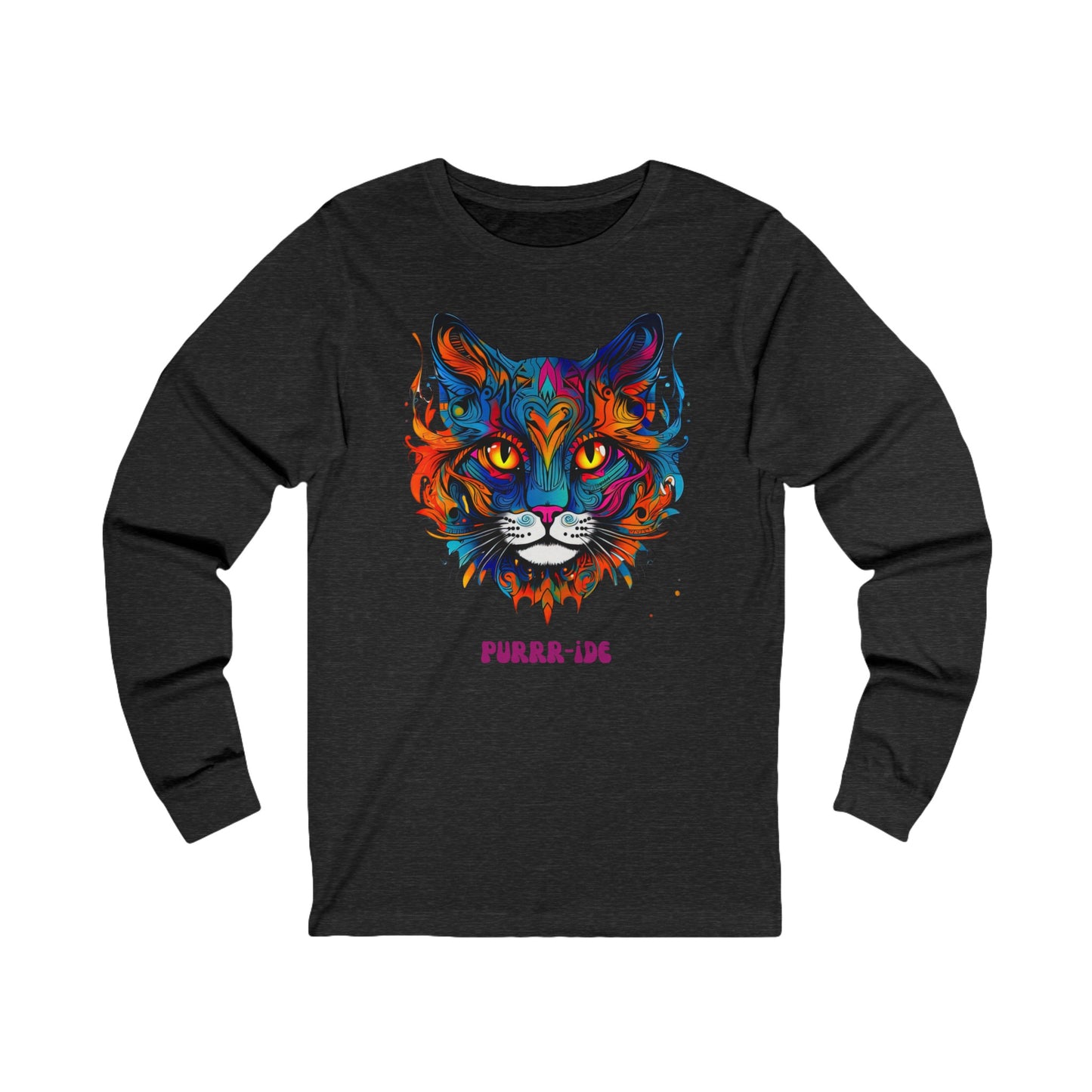 Pride Cats - Purr- ide Cat Shirt Cat Lover's Pride Colors Christmas Gift Unisex Jersey Long Sleeve Tee Shirt, T-Shirt, Exotic Cat