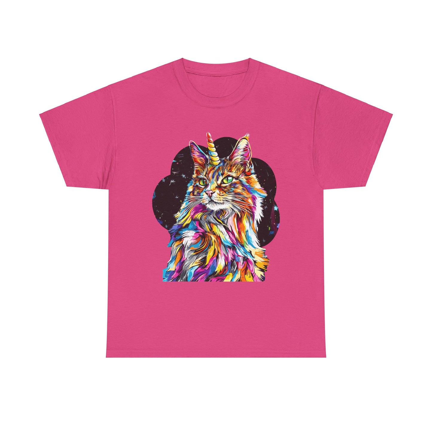 Sweet & Sassy Unicorn Cat Graphic Tee - Cat Unicorn Mythical Creature Gift Unisex Heavy Cotton Tee T-Shirt