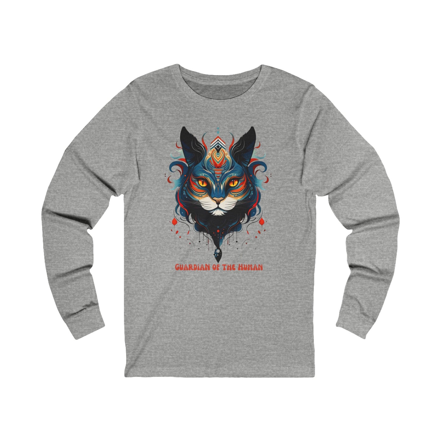 Guardian of the Human - Black Cat Shirt Cat, Lover's Gift Unisex Jersey Long Sleeve Tee Shirt, T-Shirt, Exotic Cat