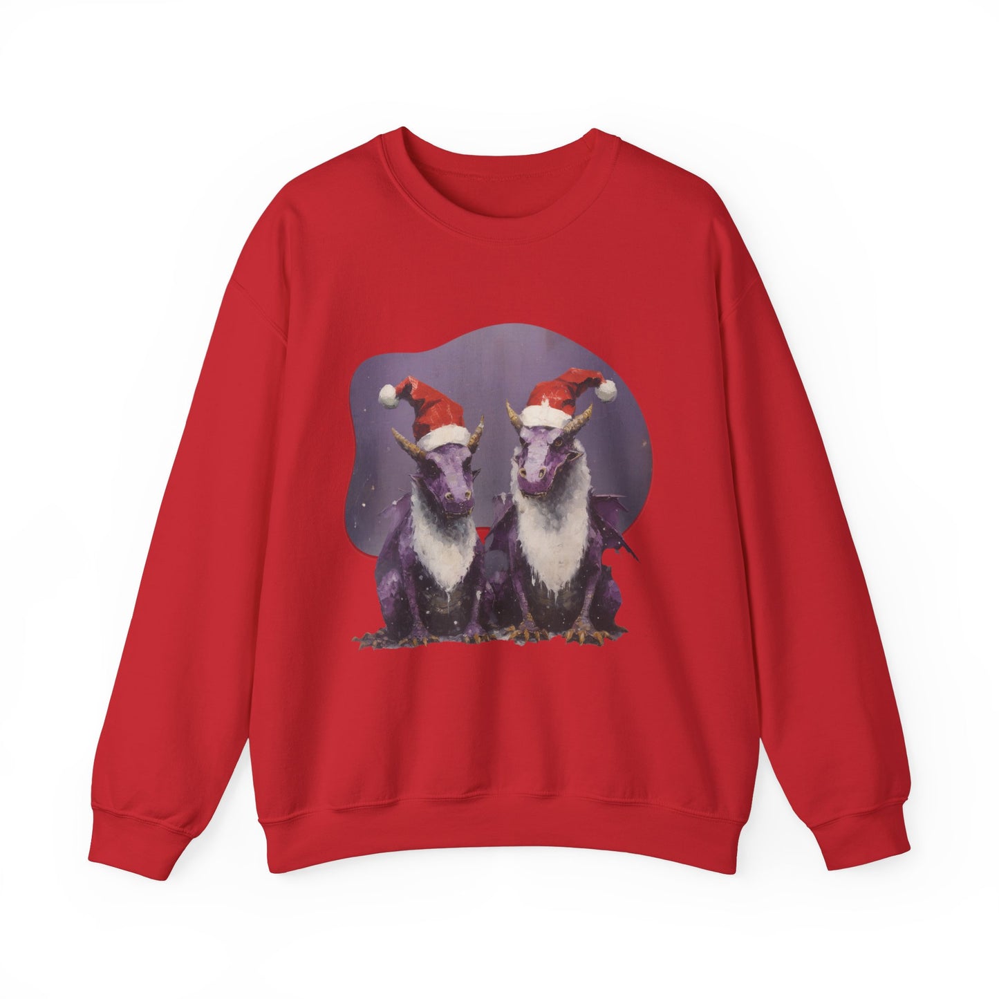Christmas Dragons, Holiday Dragons with Santa Hat, Gift Shirt Dragon Gifts, Holiday Cheer Shirt, Unisex sweatshirt