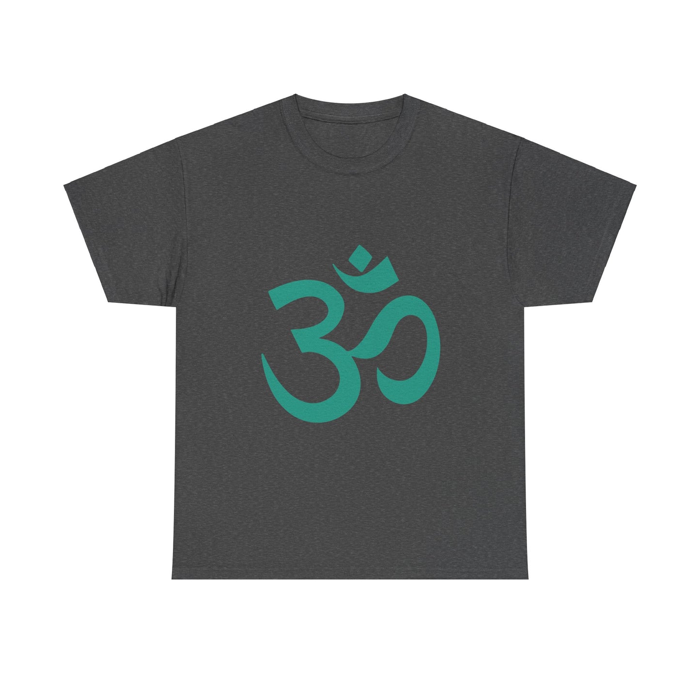 Teal, Turquoise Ohm, OM Tee shirt, Graphic Tees, Yoga Wear, Zen, Spiritual, Meditation Gifts Unisex Heavy Cotton Graphic Tee T-Shirt