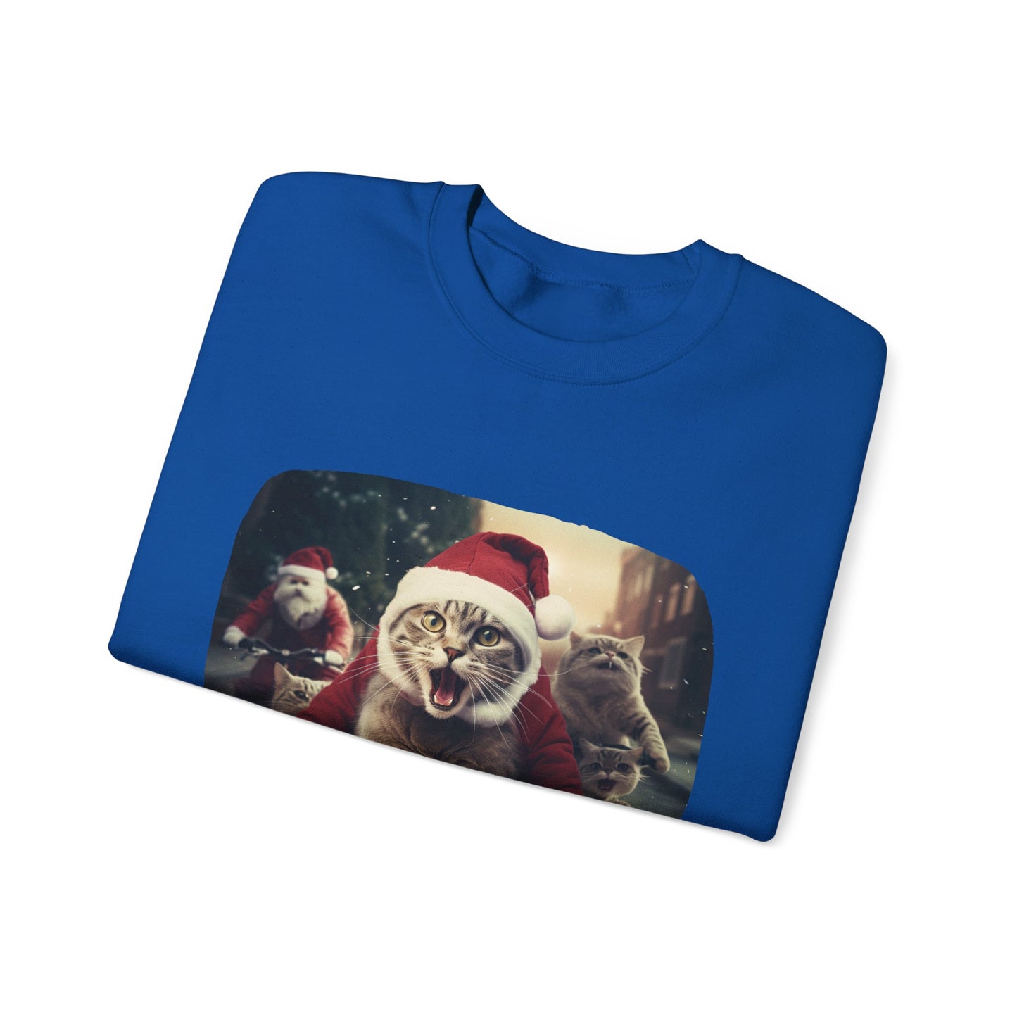 Fun Cat Dad, #1 Christmas Cat, Cat Lovers Gift, Kitty Cat Christmas Shirt Mens Unisex Size Sweatshirt Sweat Shirt, Many Colors
