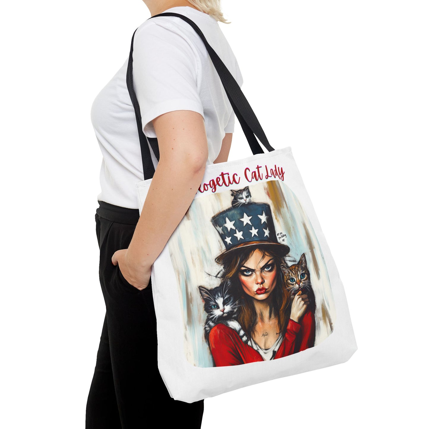 "Unapologetic Cat Lady" Childless Cat Lady Bag Childless Cat Lady Tote Bag (AOP)