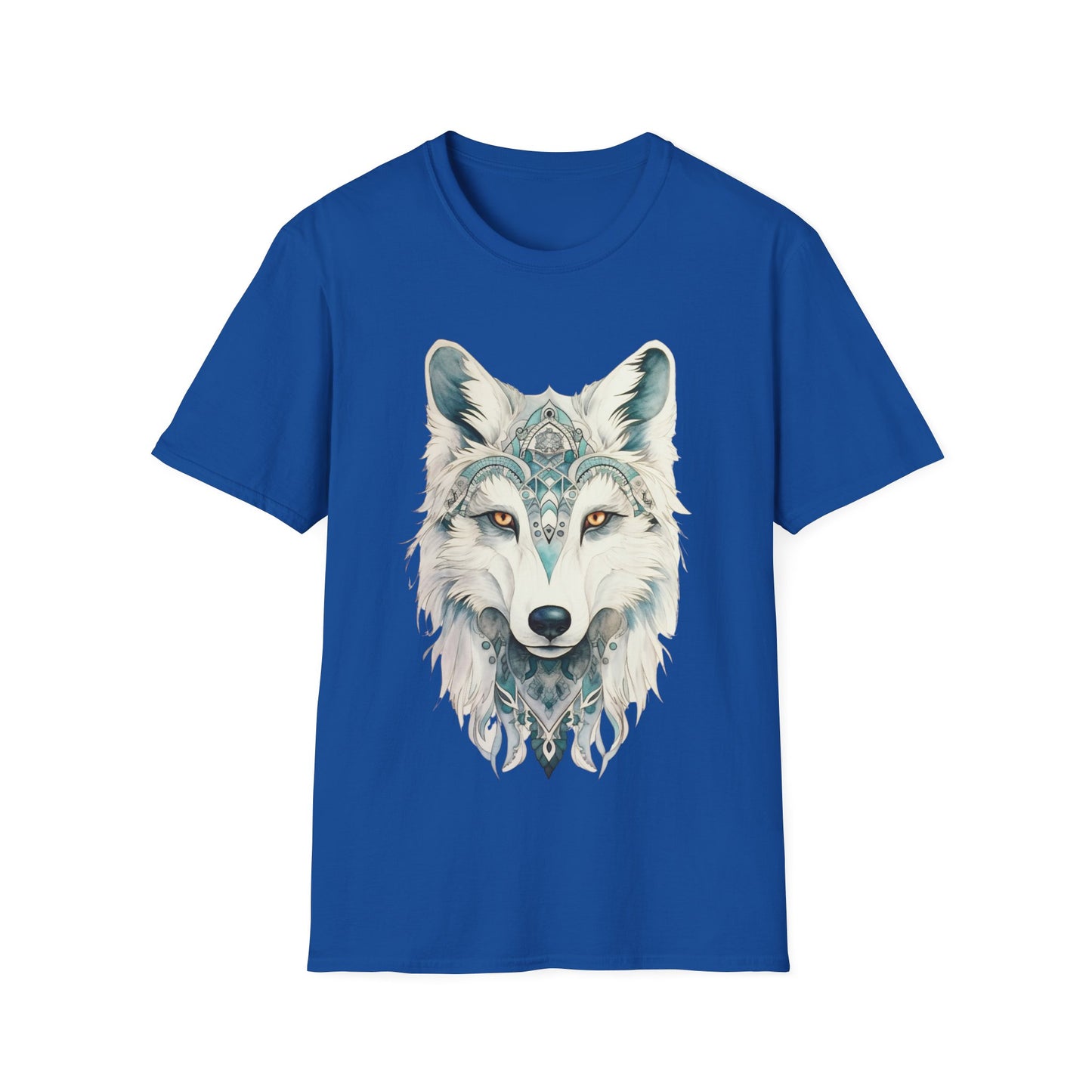 Snow Wolf, White Wolf Shirt, Lone Wolf Gift Unisex Tee Shirt, T-Shirt Wolf Totem Spirit Medicine Softstyle T-Shirt Tee Teeshirt