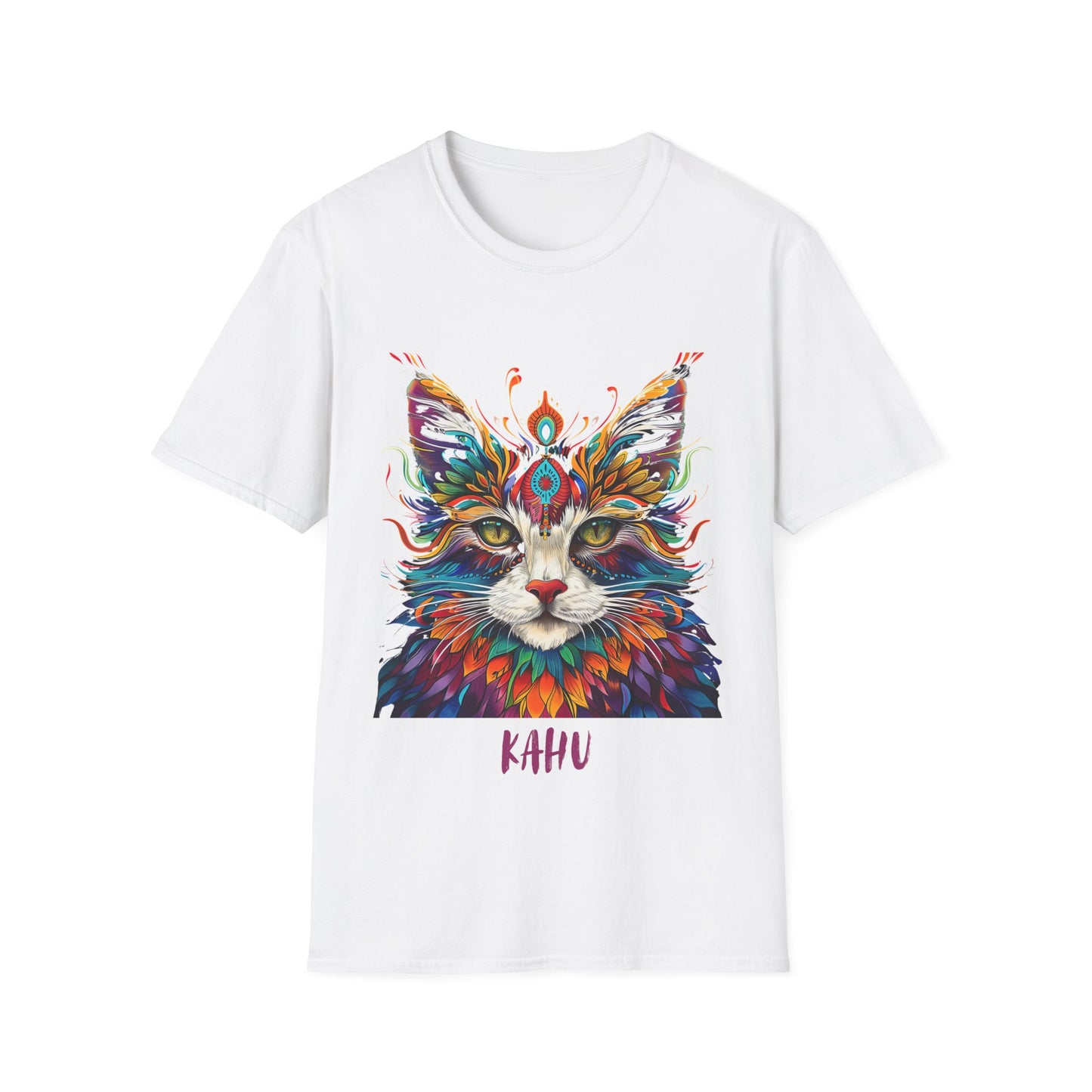 KAHU Cat Shirt, Special Cat Lover's Graphic Tee Graphic Unisex T- Shirt, T-Shirt Cat Lovers Gift Softstyle T-Shirt Tee Teeshirt Stylized Cat