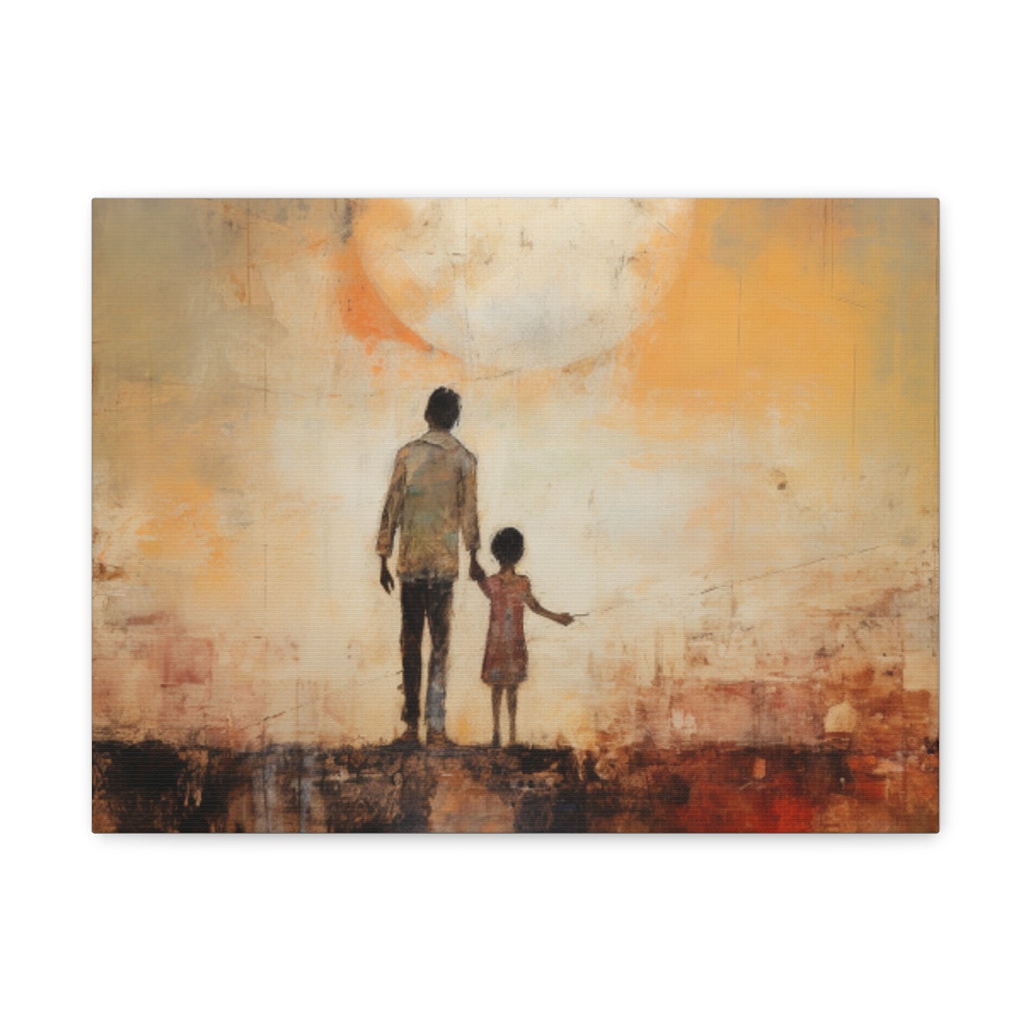 Peace, Family, Man and Child Wall Art, Canvas Gallery Wraps, Wall Print Love of Family, Printed Wall Art